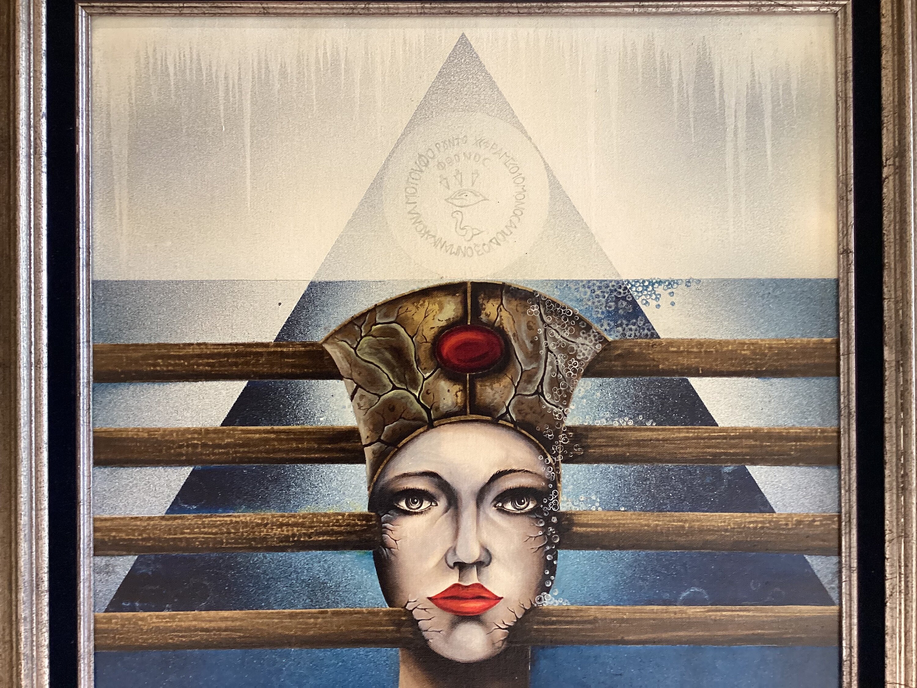 Surrealist Painting | William Brunet 1980s "Eldorado" Large Oil, French Artist — photo 7 of 9