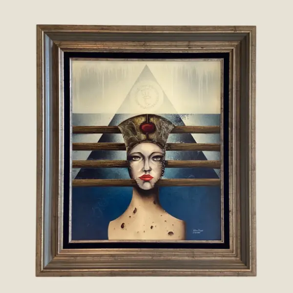 Surrealist Painting | William Brunet 1980s "Eldorado" Large Oil, French Artist