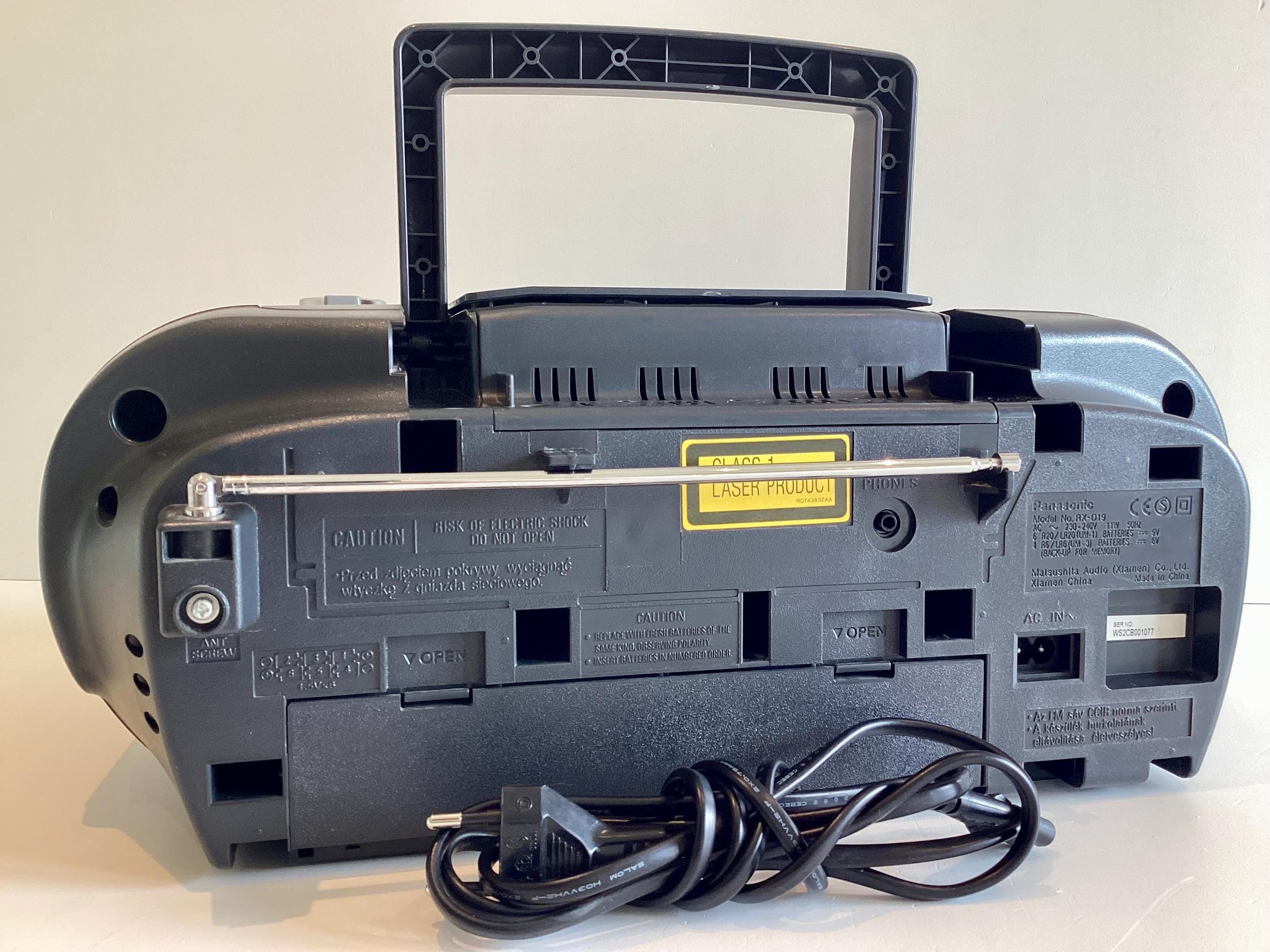 Vintage Boombox Panasonic RX-D19, CD Radio Cassette Stereo, Portable Audio System, Working — photo 10 of 11