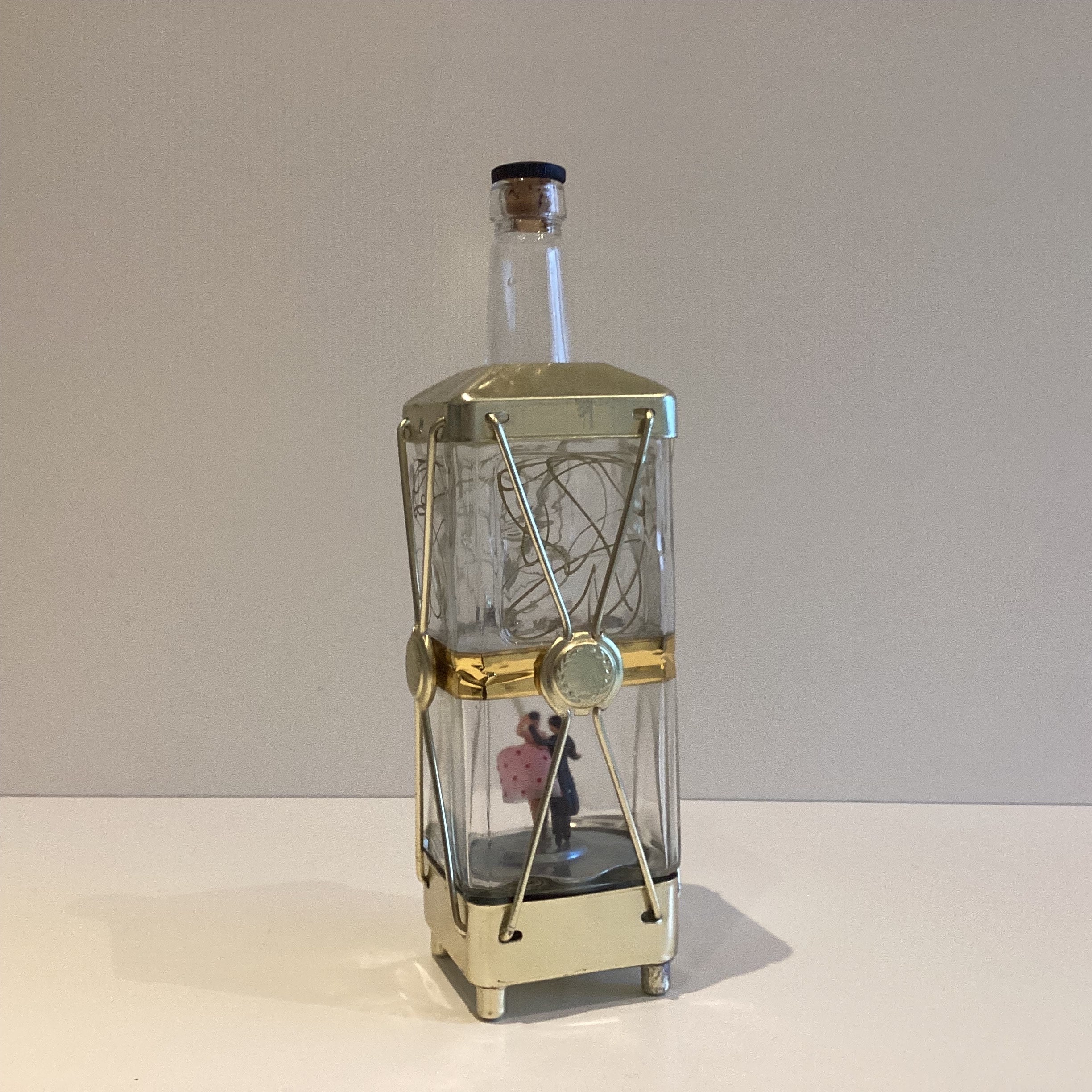 Vintage Bottle Dancer | 1950s Mechanical Music Box Decanter, Vintage Working Novelty — photo 2 of 5
