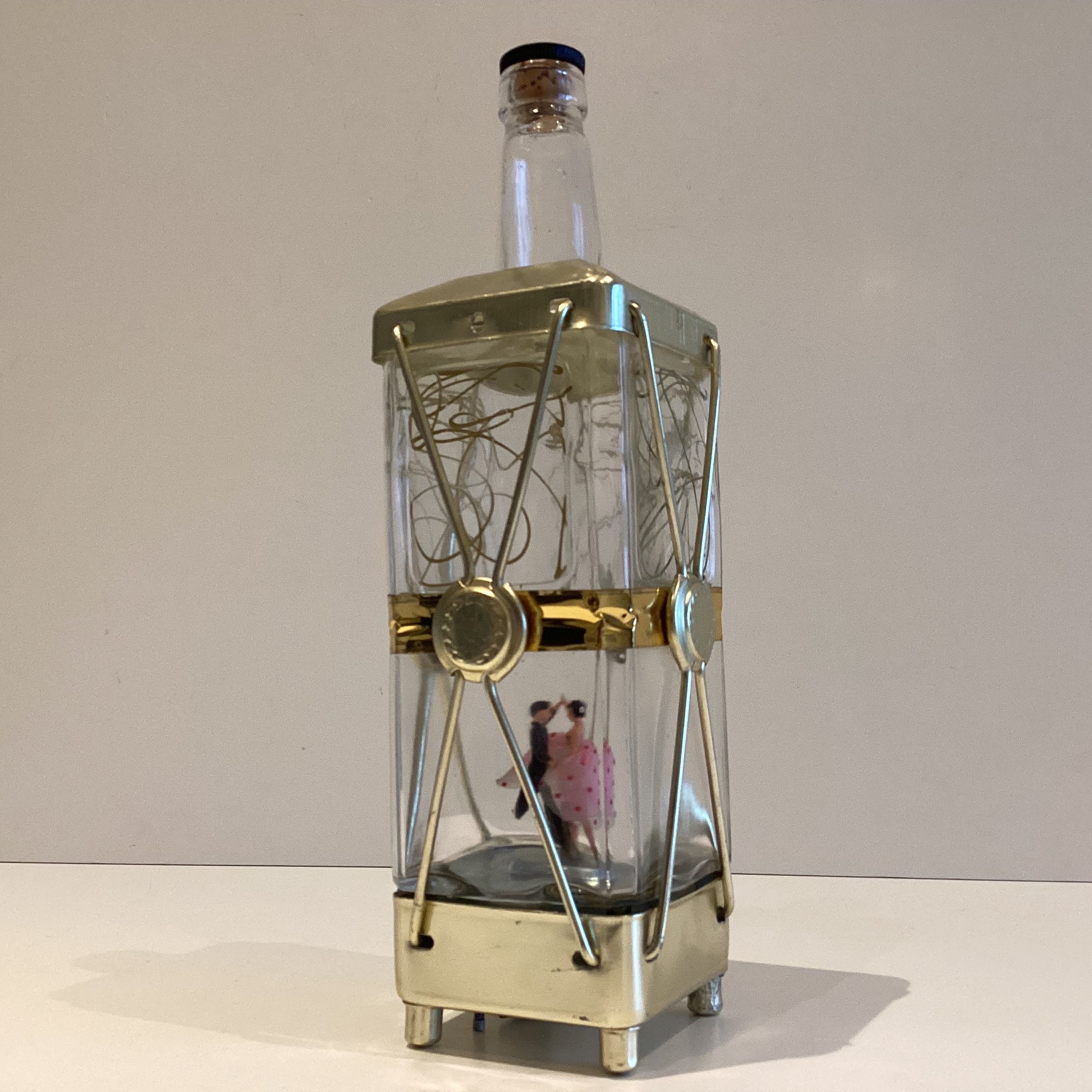 Vintage Bottle Dancer | 1950s Mechanical Music Box Decanter, Vintage Working Novelty — photo 4 of 5
