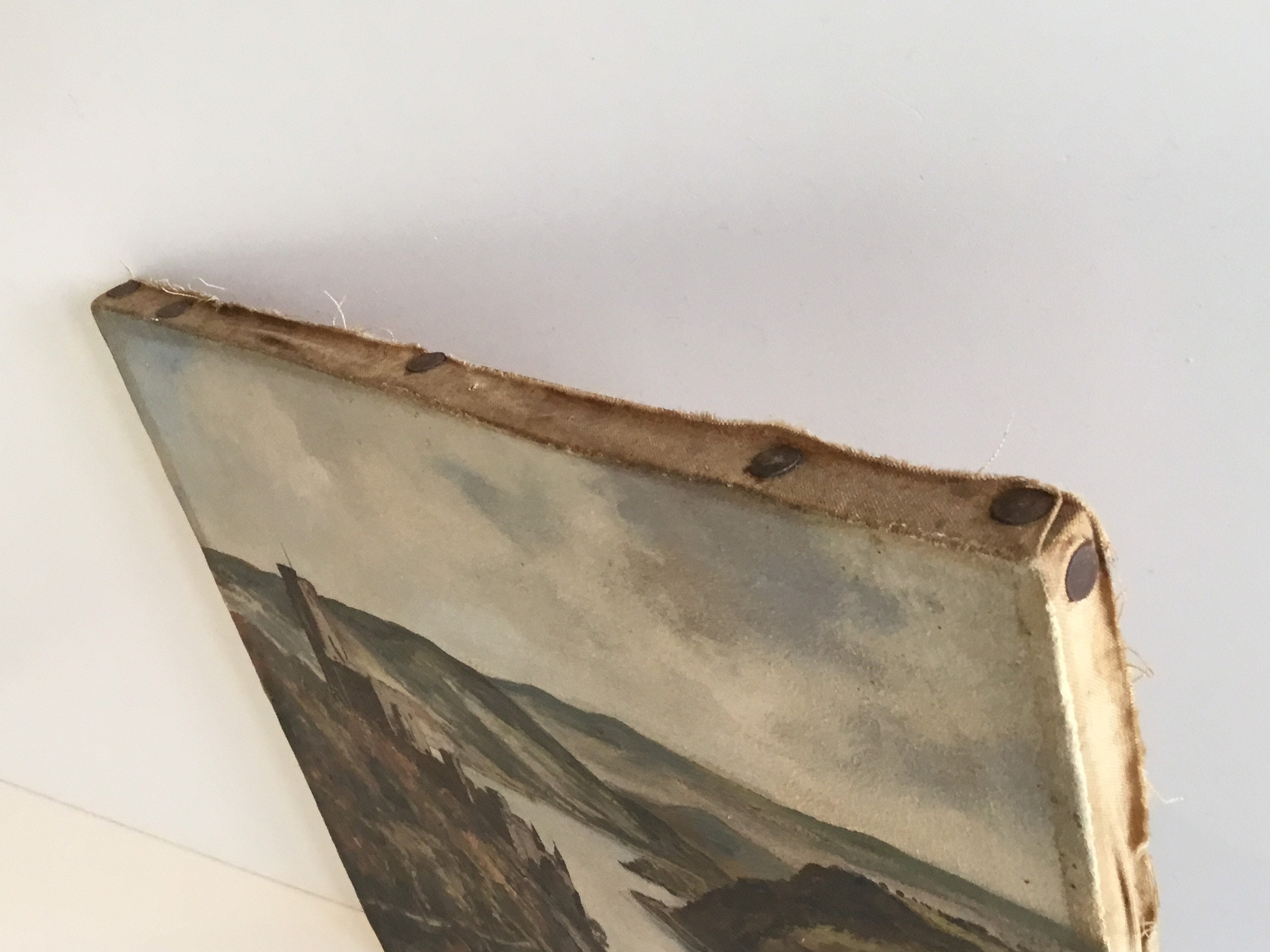Vintage Painting | View Burg Gutenfels Kaub (1900s) Herscheid Artist — photo 10 of 11