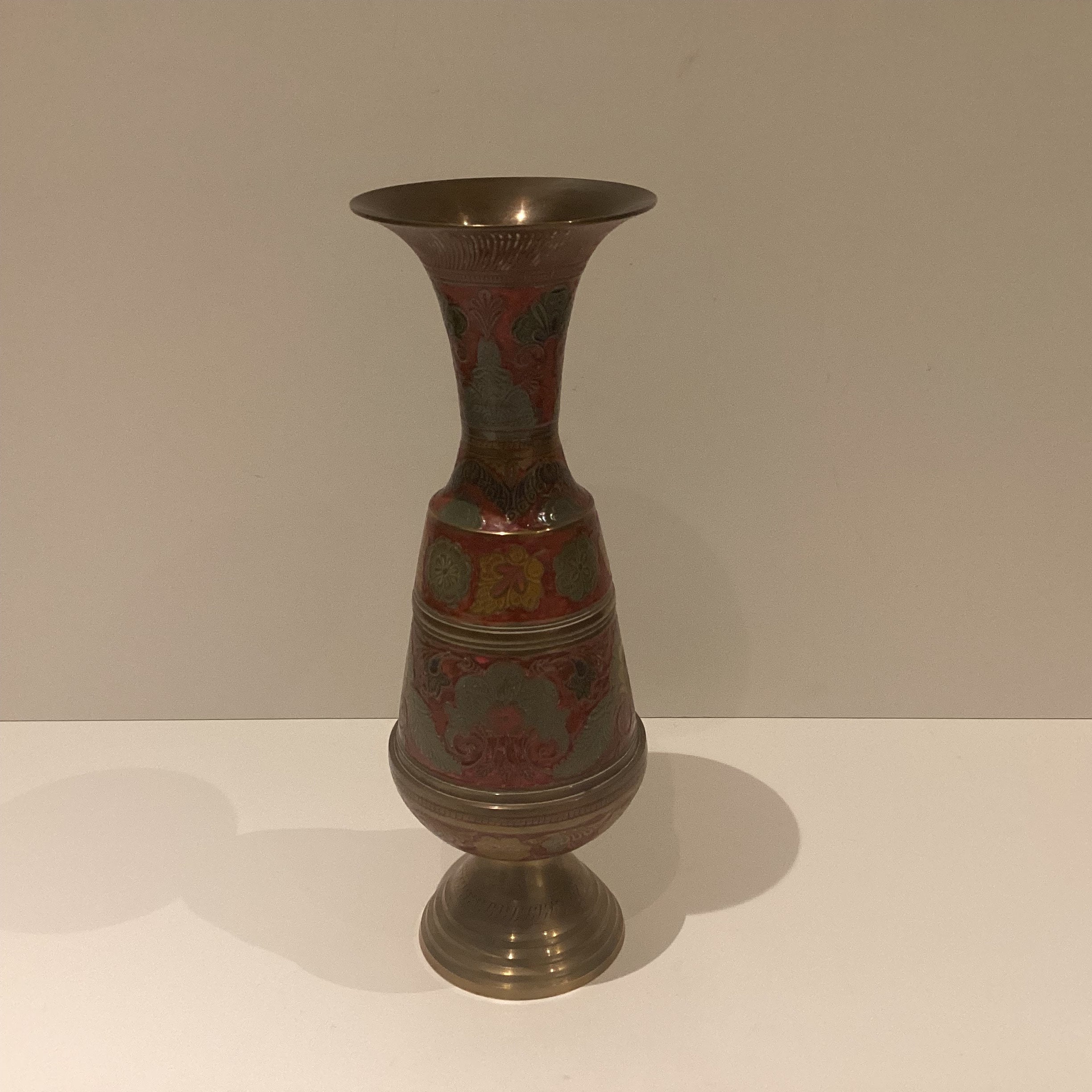 Vintage Vase | 1940s Indian Enamel Art, Handcrafted Home Decor — photo 2 of 8