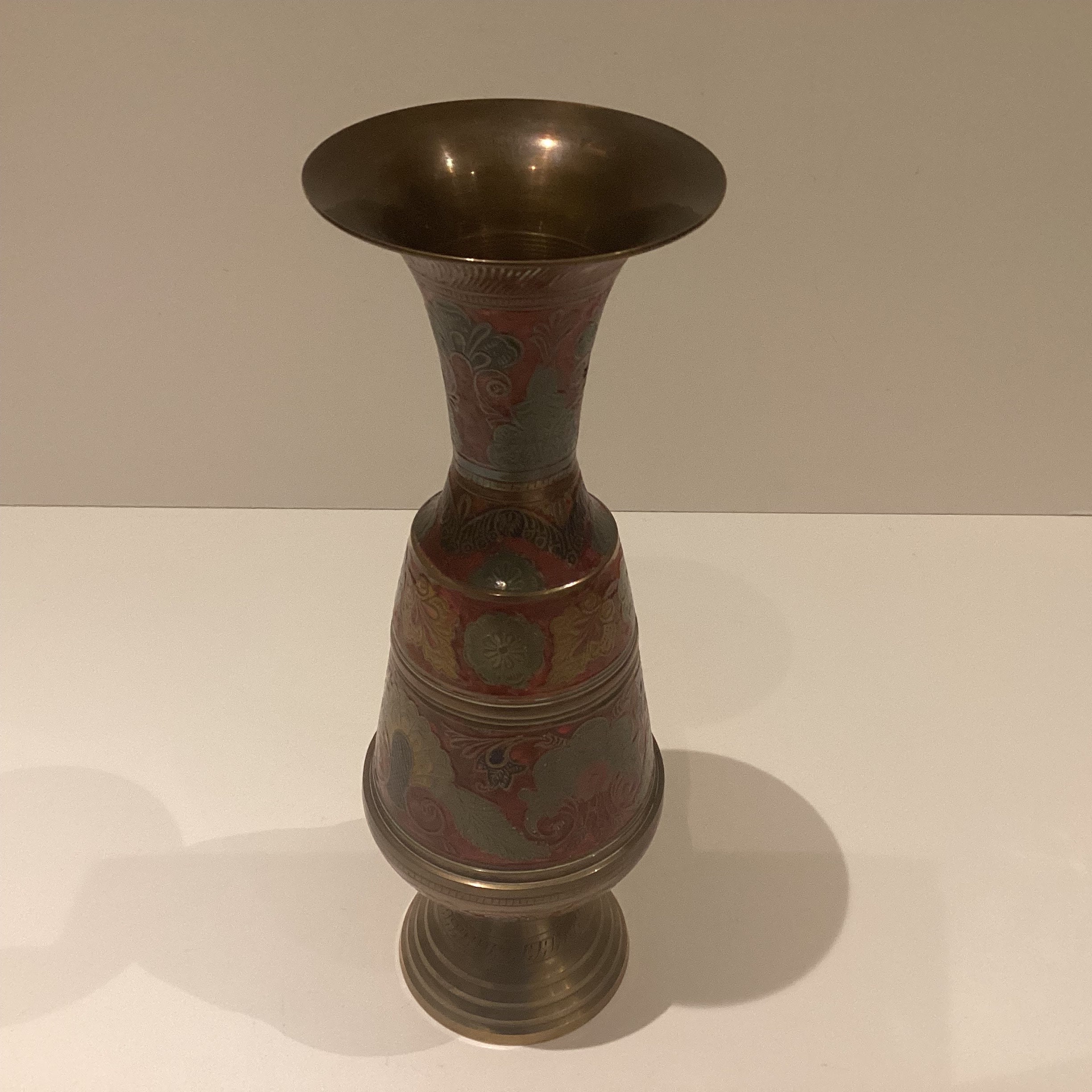 Vintage Vase | 1940s Indian Enamel Art, Handcrafted Home Decor — photo 3 of 8