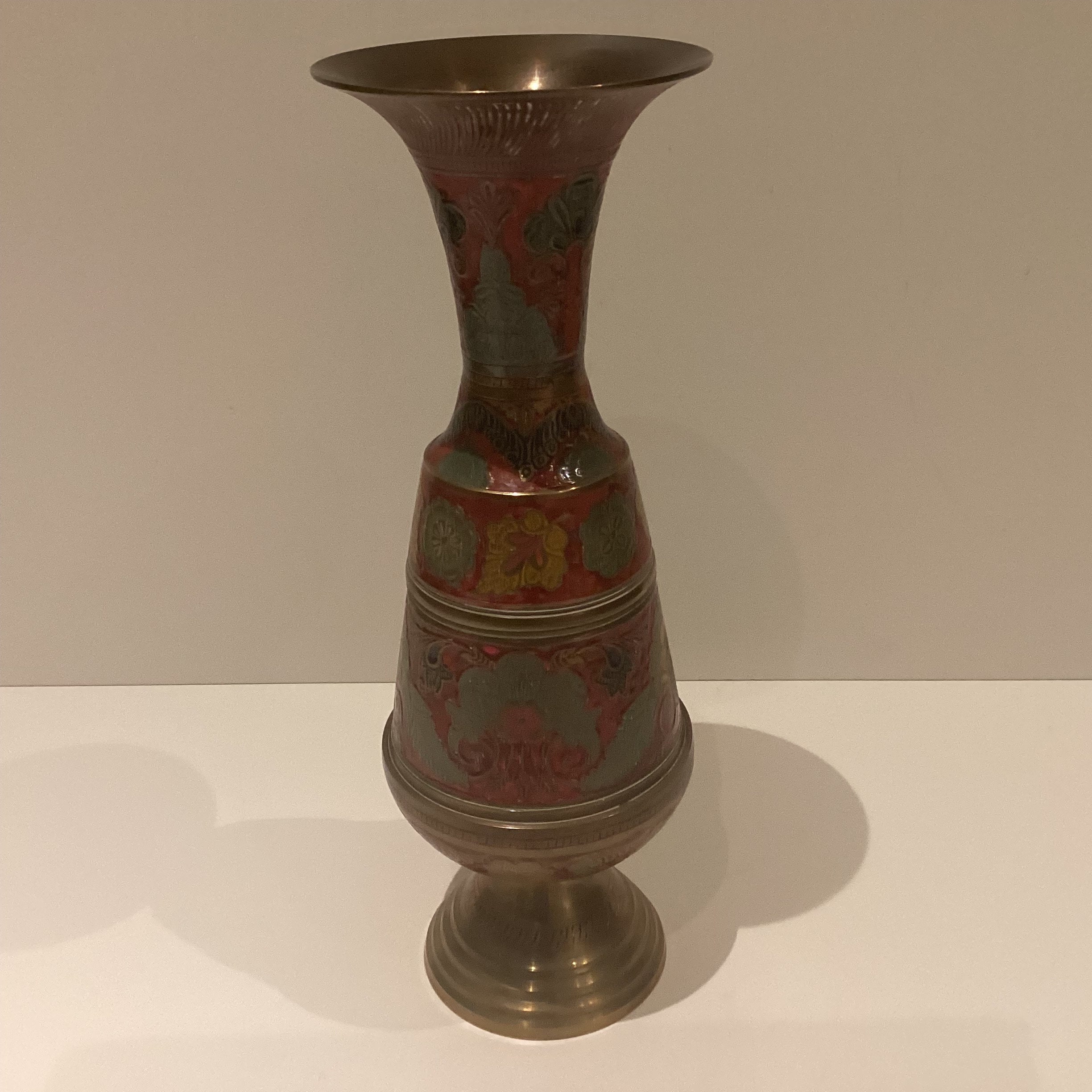 Vintage Vase | 1940s Indian Enamel Art, Handcrafted Home Decor — photo 4 of 8