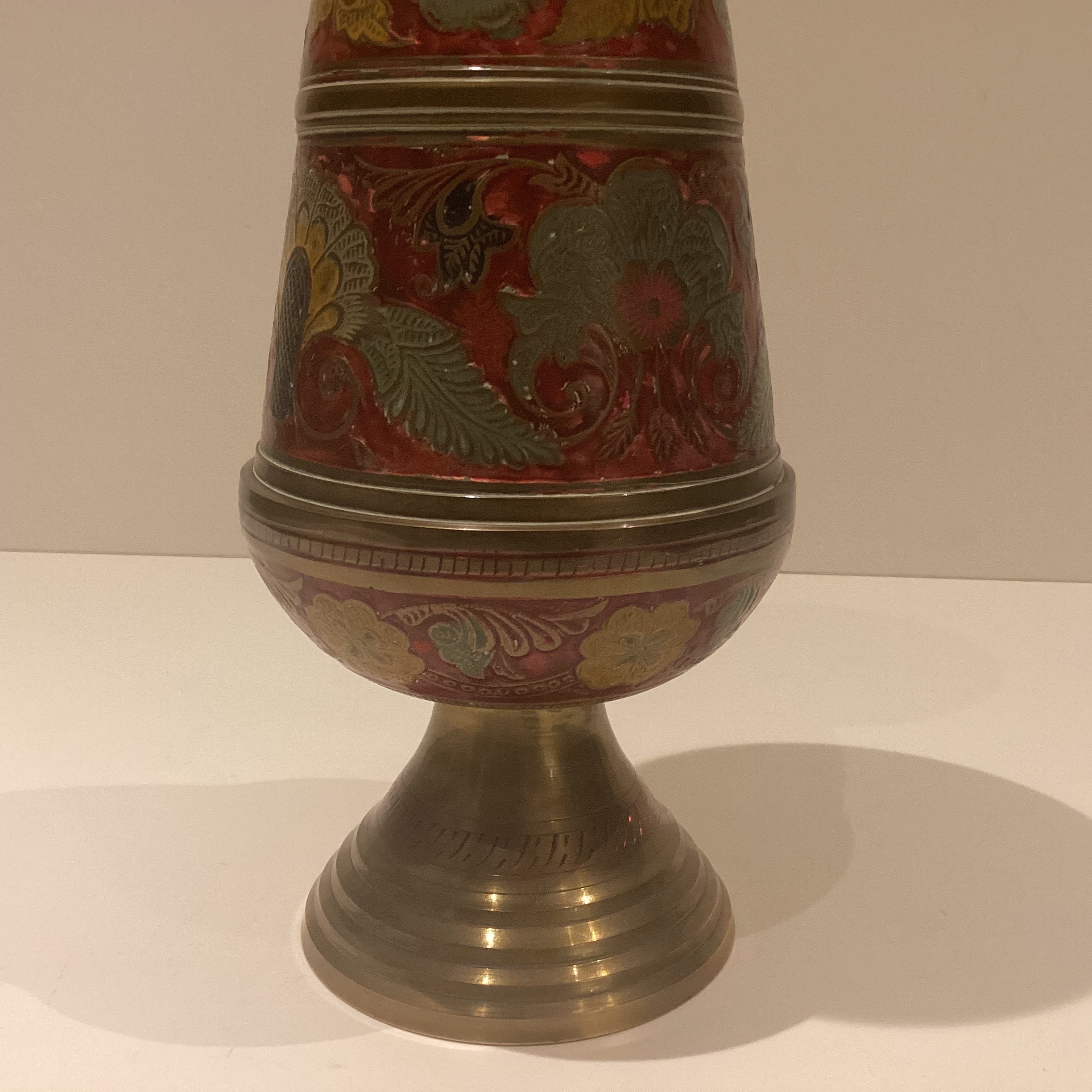 Vintage Vase | 1940s Indian Enamel Art, Handcrafted Home Decor — photo 8 of 8