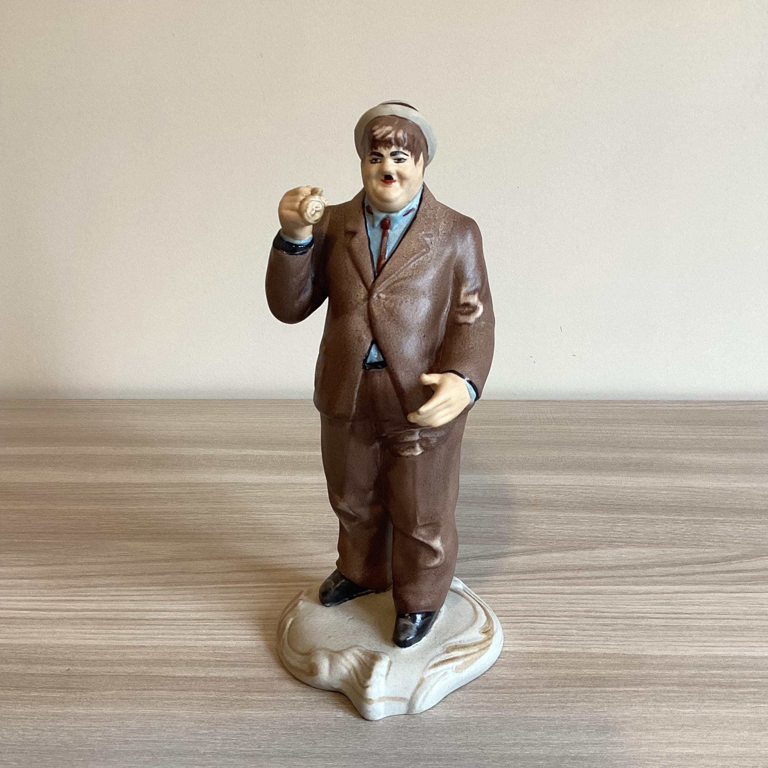 Vintage Figurine | Arpo Romania 1950s Oliver Hardy, Hand Painted Collectible — photo 2 of 9