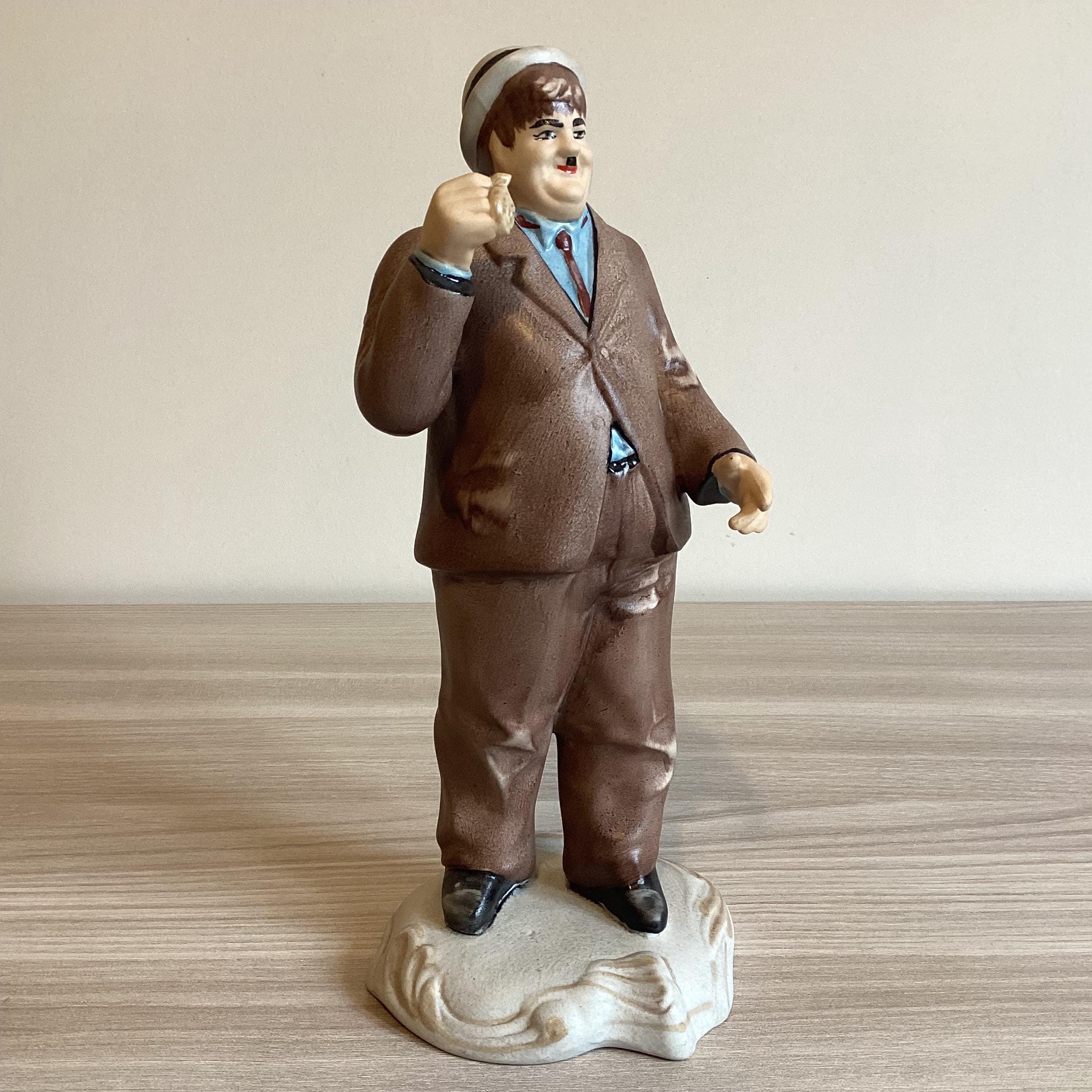 Vintage Figurine | Arpo Romania 1950s Oliver Hardy, Hand Painted Collectible — photo 4 of 9