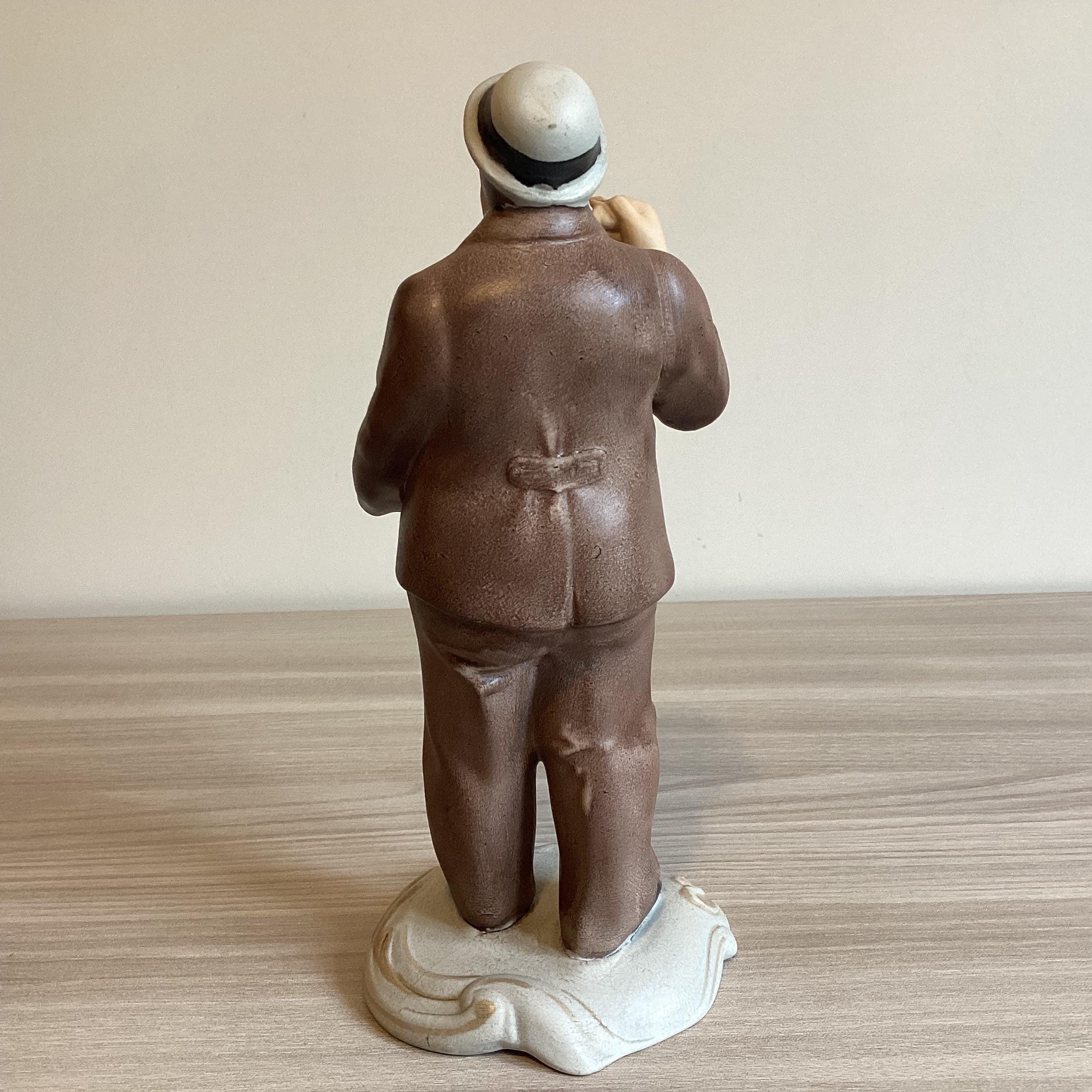 Vintage Figurine | Arpo Romania 1950s Oliver Hardy, Hand Painted Collectible — photo 5 of 9