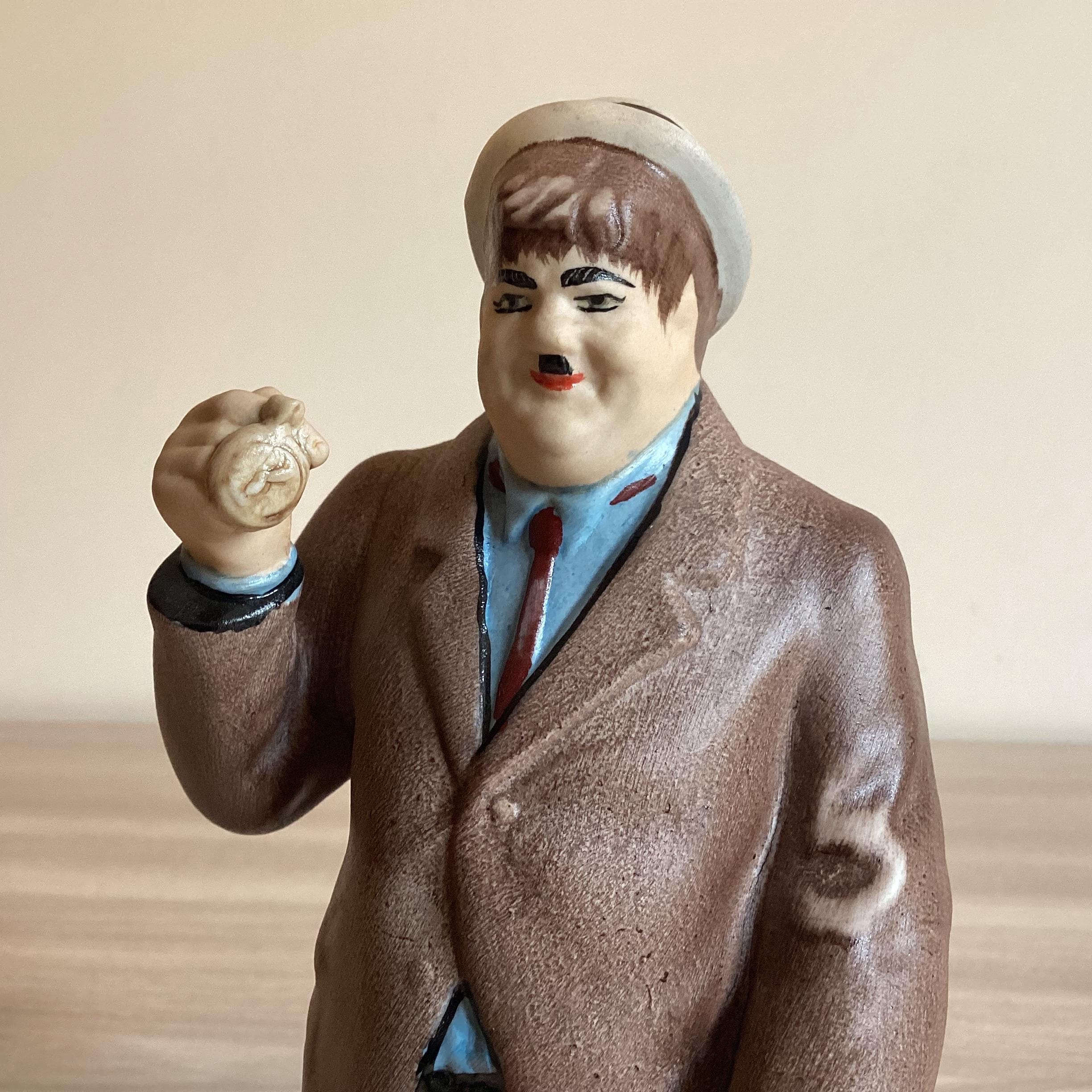 Vintage Figurine | Arpo Romania 1950s Oliver Hardy, Hand Painted Collectible — photo 8 of 9