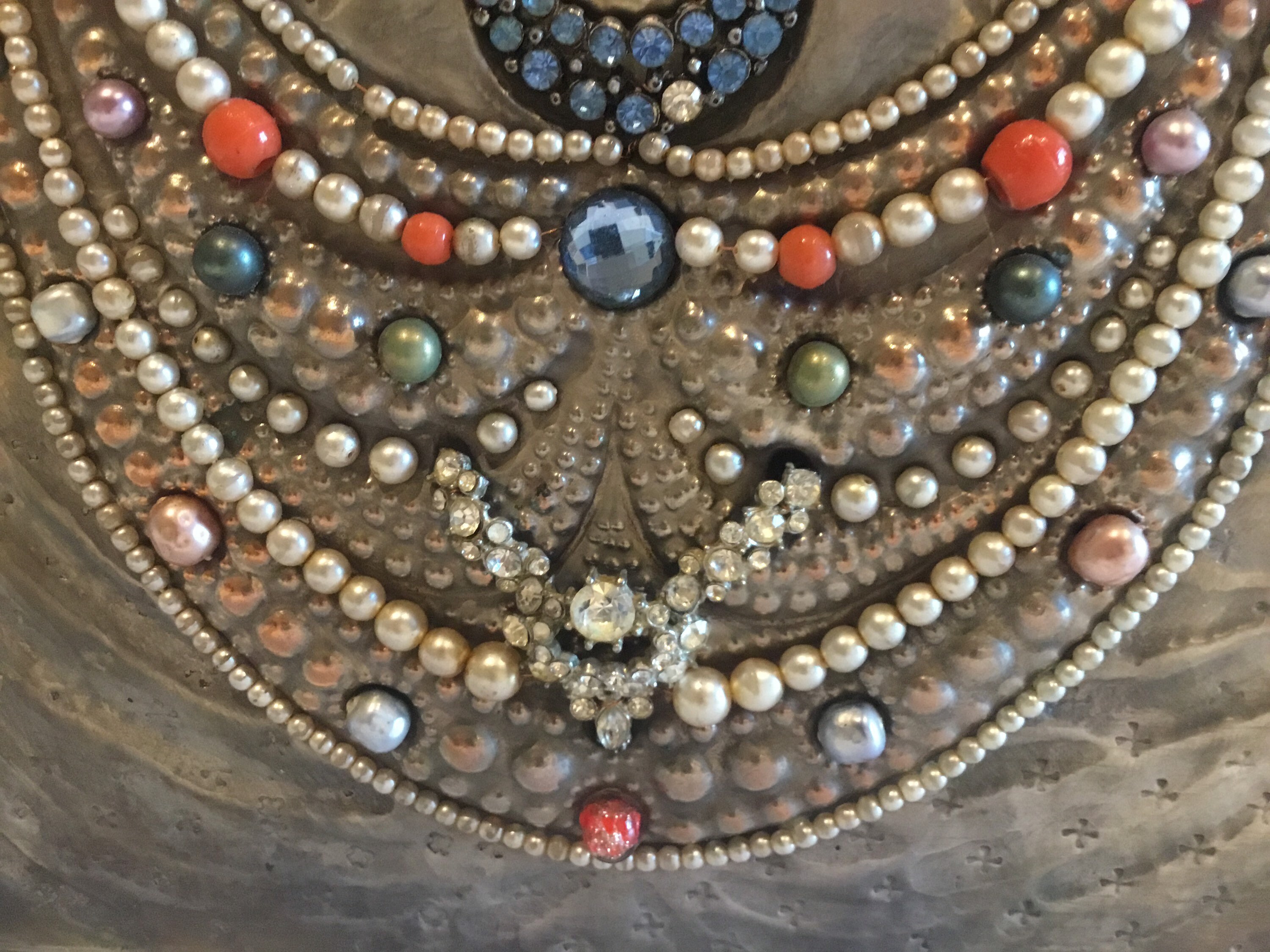 Vintage Icon | 1967 Pellicari Madonna of the Sign, Silver Copper & Crystal — photo 8 of 10