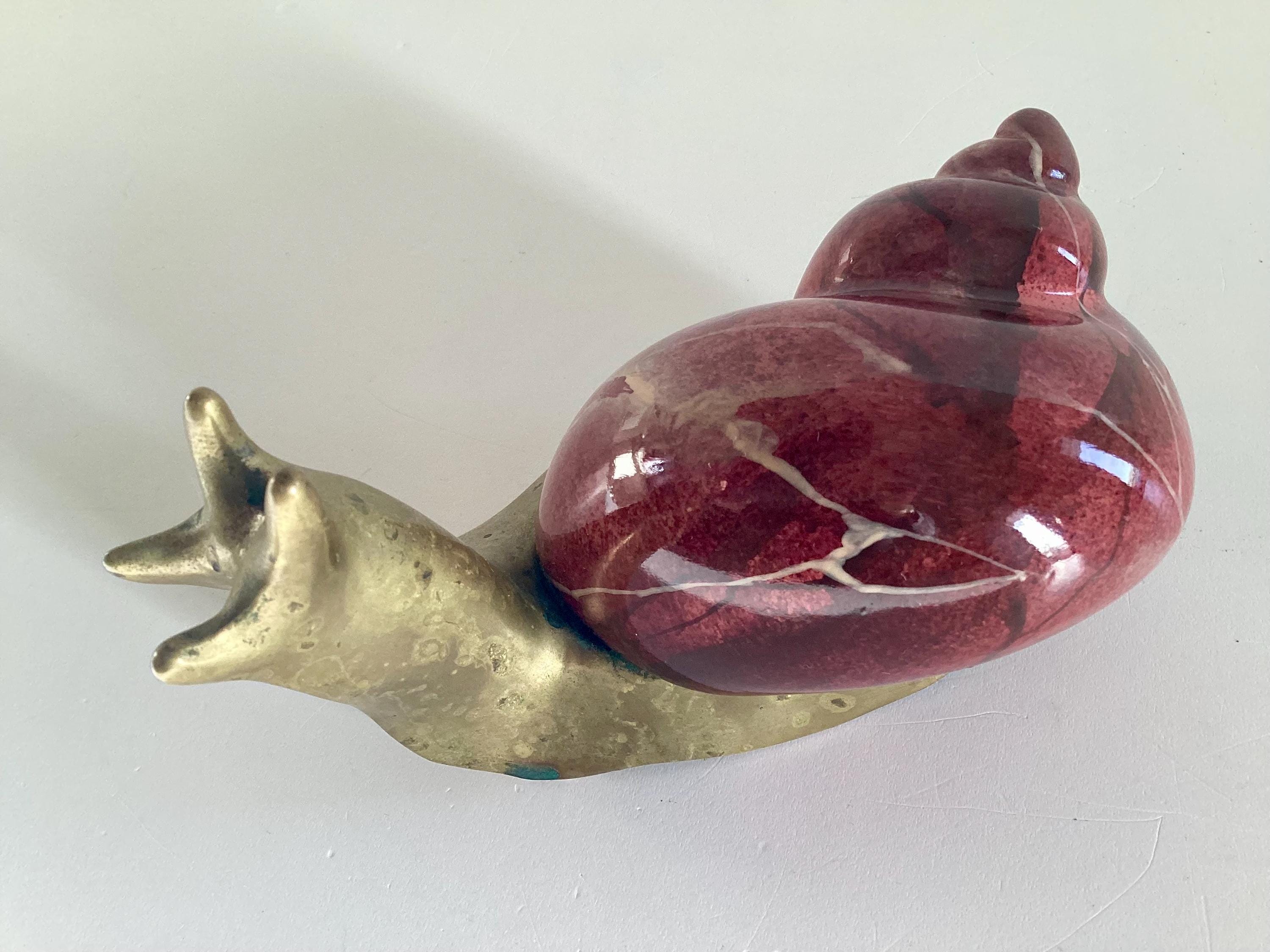 Bronze Snail | Diego Casella-Pc-1954 Lost-Wax Cast Sculpture, Signed 1982 Italian Art Object (RESERVED) — photo 11 of 11