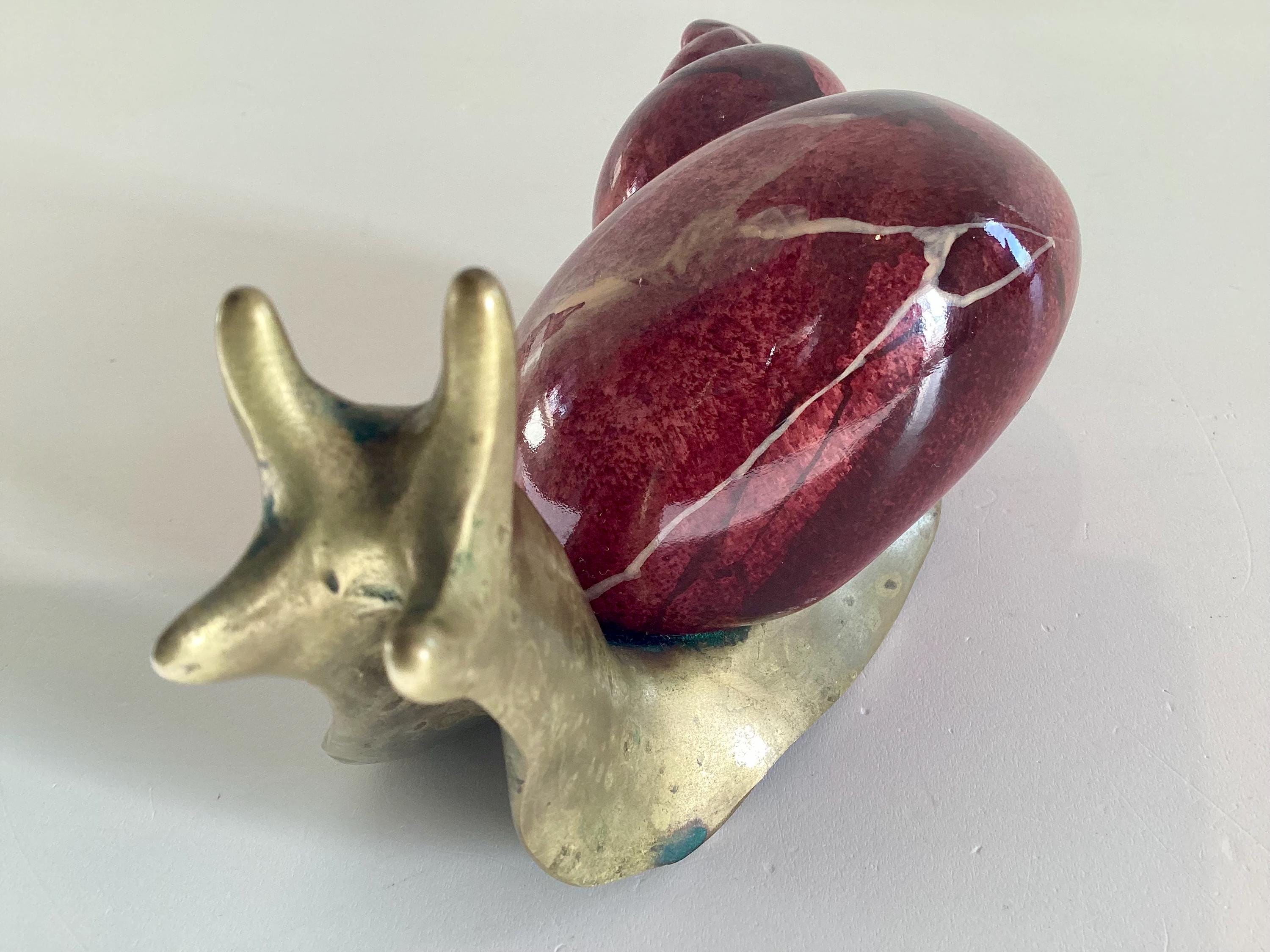 Bronze Snail | Diego Casella-Pc-1954 Lost-Wax Cast Sculpture, Signed 1982 Italian Art Object (RESERVED) — photo 4 of 11