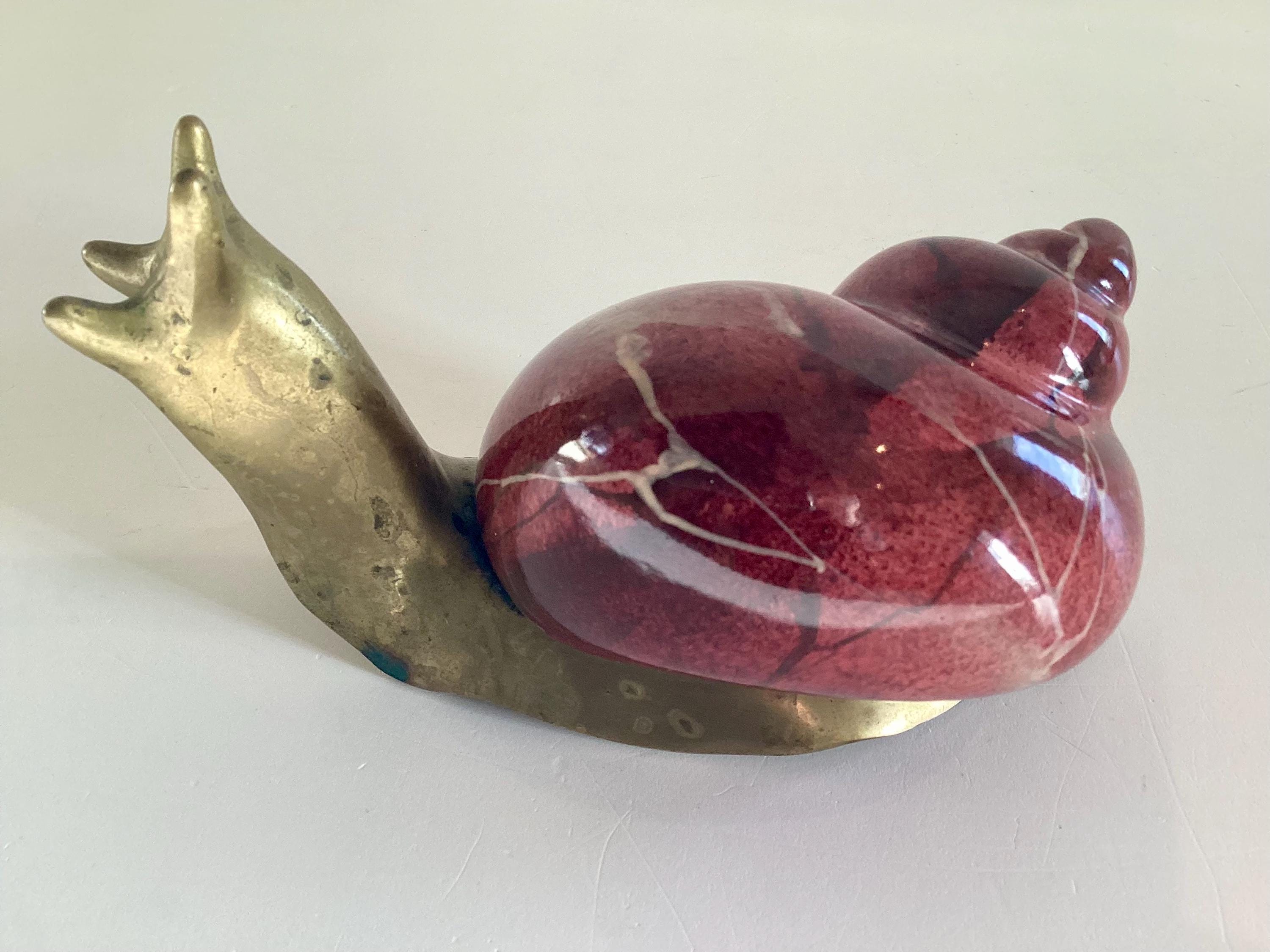 Bronze Snail | Diego Casella-Pc-1954 Lost-Wax Cast Sculpture, Signed 1982 Italian Art Object (RESERVED) — photo 6 of 11