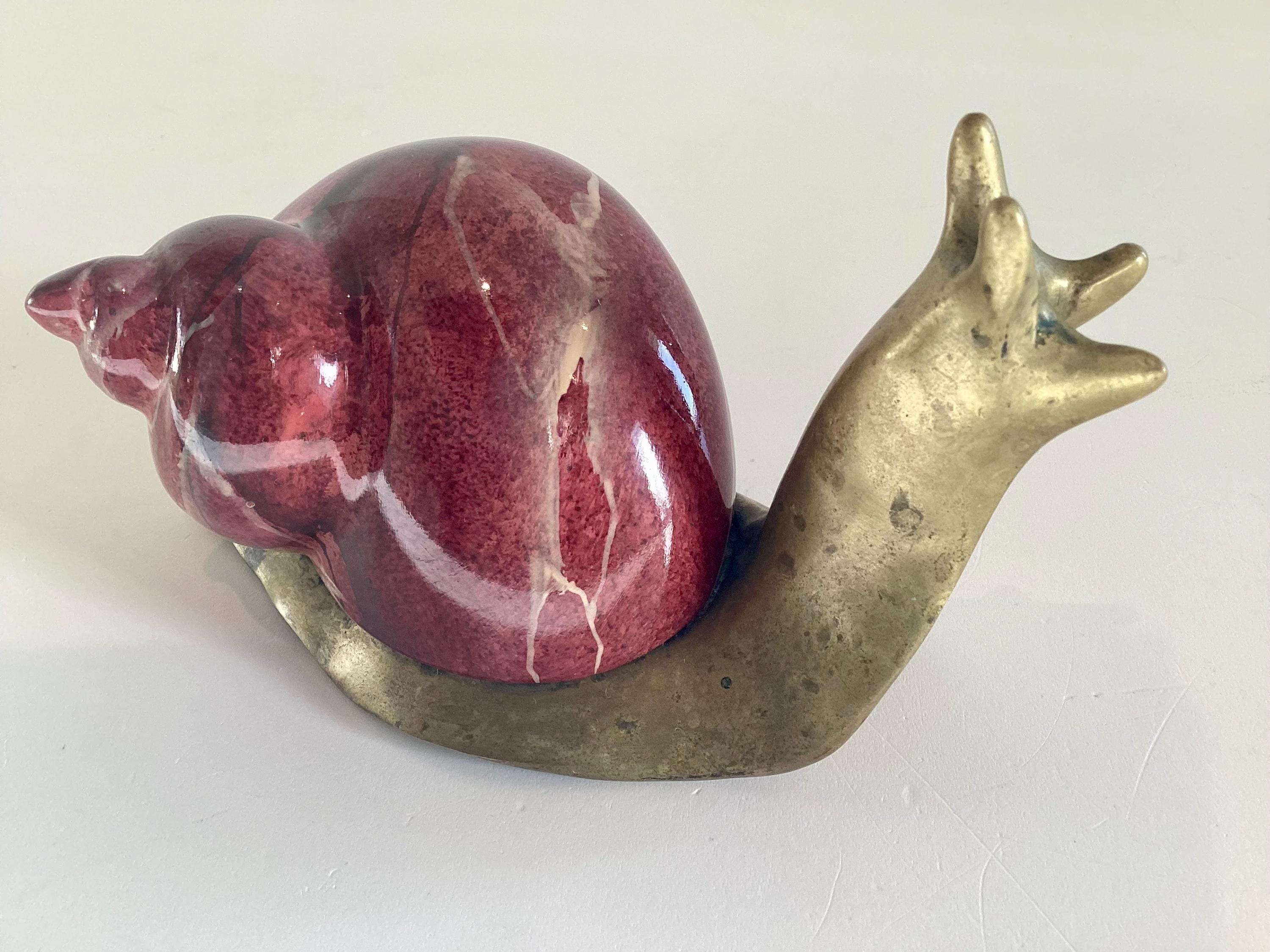 Bronze Snail | Diego Casella-Pc-1954 Lost-Wax Cast Sculpture, Signed 1982 Italian Art Object (RESERVED) — photo 8 of 11