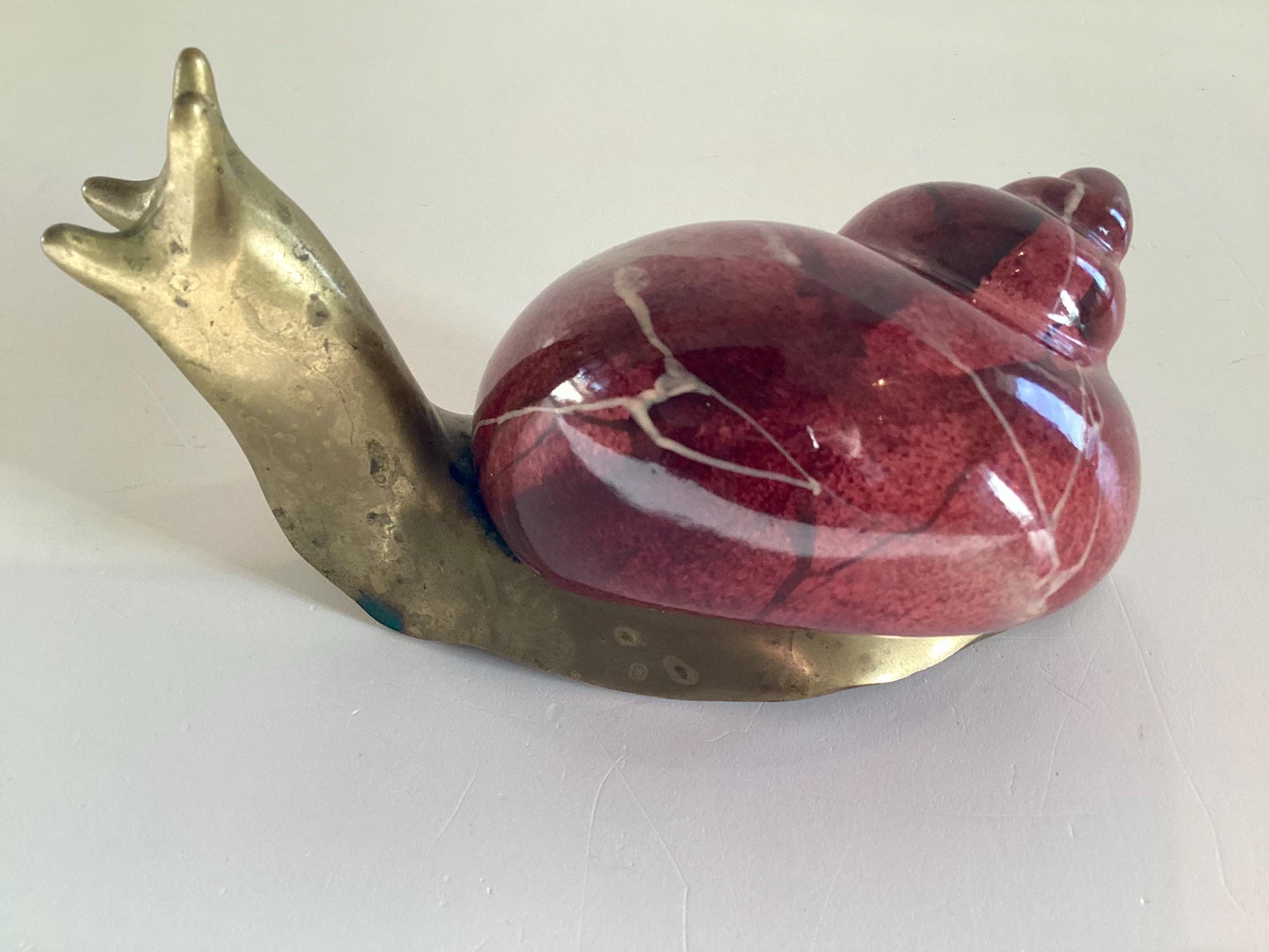 Bronze Snail | Diego Casella-Pc-1954 Lost-Wax Cast Sculpture, Signed 1982 Italian Art Object (RESERVED) — photo 9 of 11