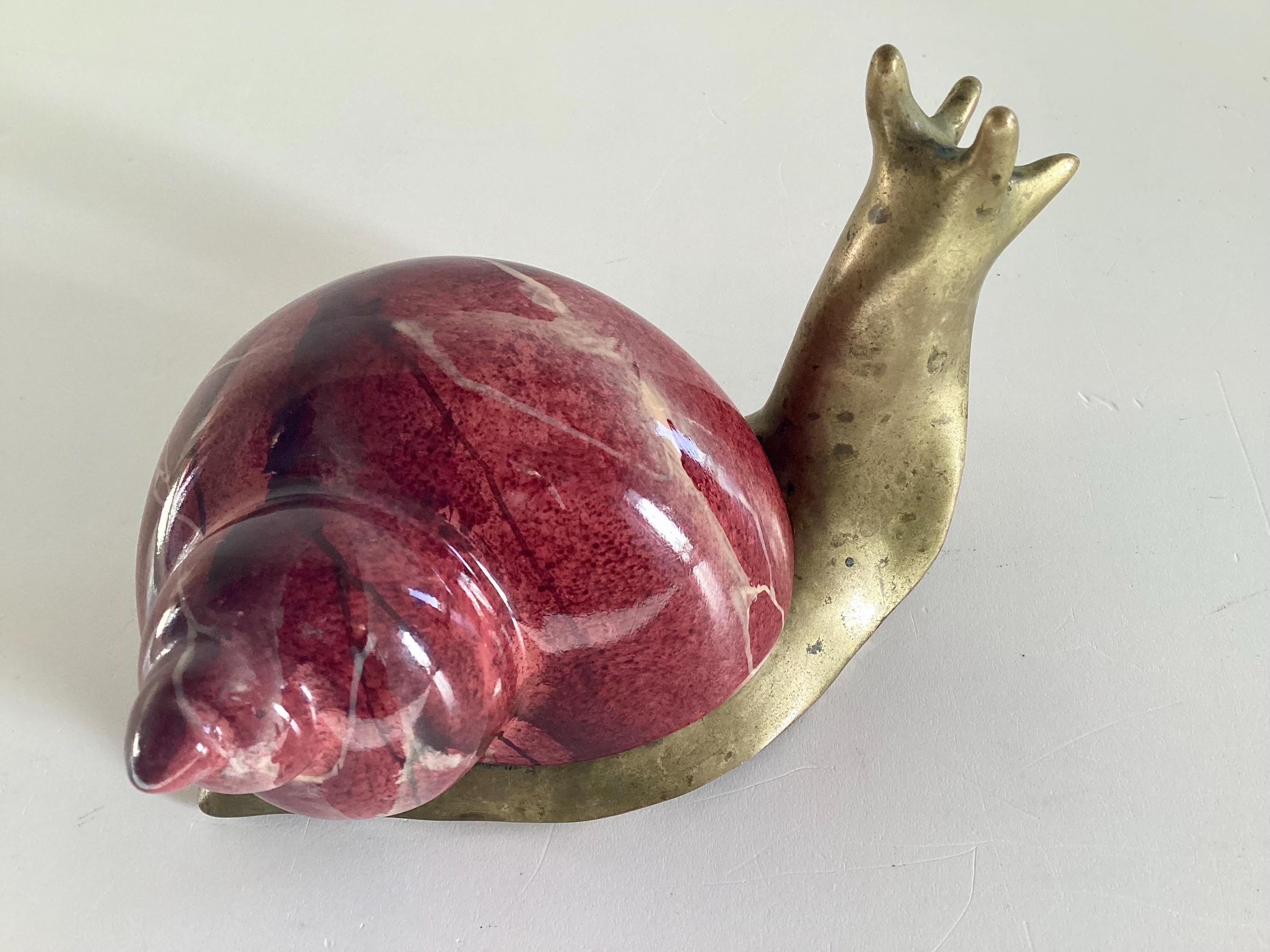 Bronze Snail | Diego Casella-Pc-1954 Lost-Wax Cast Sculpture, Signed 1982 Italian Art Object (RESERVED) — photo 10 of 11