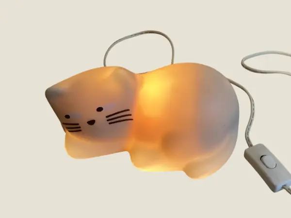 Vintage Lamp | 1980s Rare Home Decor Kam Kam Cat by Streamline Design