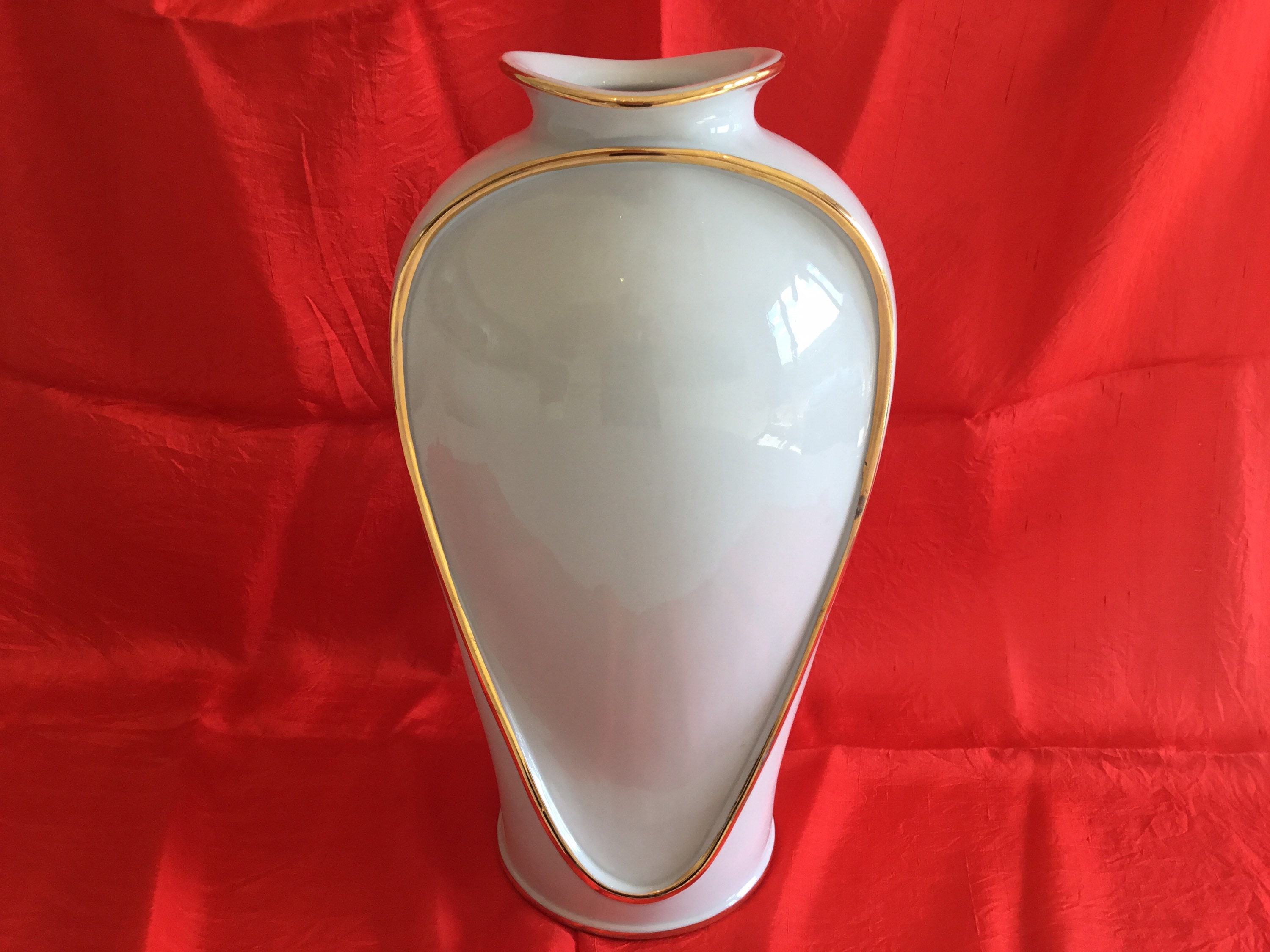 Vintage Porcelain Vase | 1950s Carpié Italy Luxury Hand Painted, Signed Rare Art — photo 3 of 7