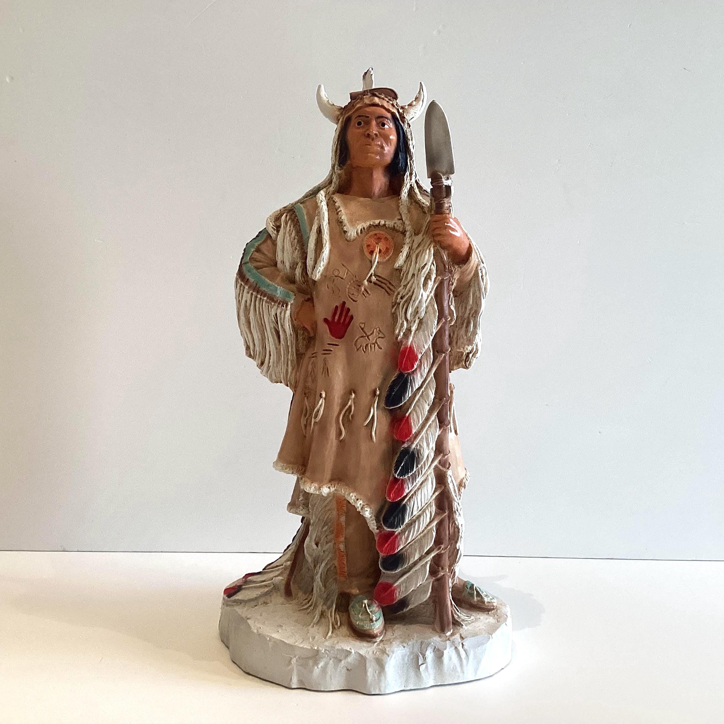 Native American Figurine | Large Castagna 1995 Hand Painted  Made in Italy — photo 2 of 11