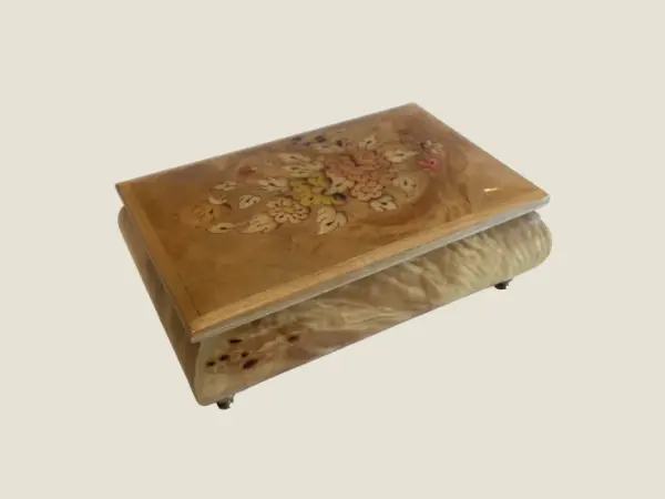 Vintage Music Box | Sorrento Italy 1970s, Hand-Inlaid Wood Sankio Movement