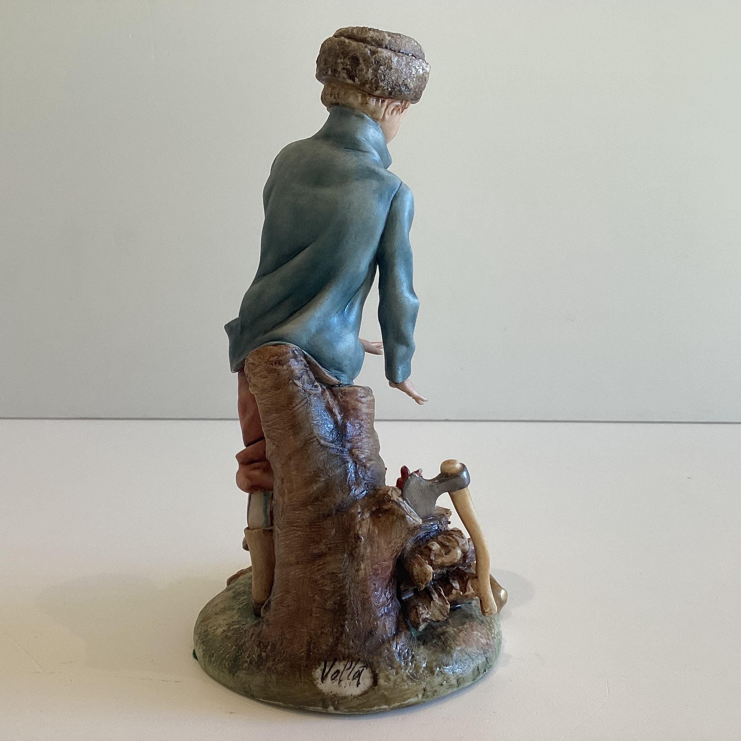 Vintage Porcelain | Capodimonte Volta Artist, Italian Figurine, 1950s Hand-Painted Collectible — photo 6 of 10
