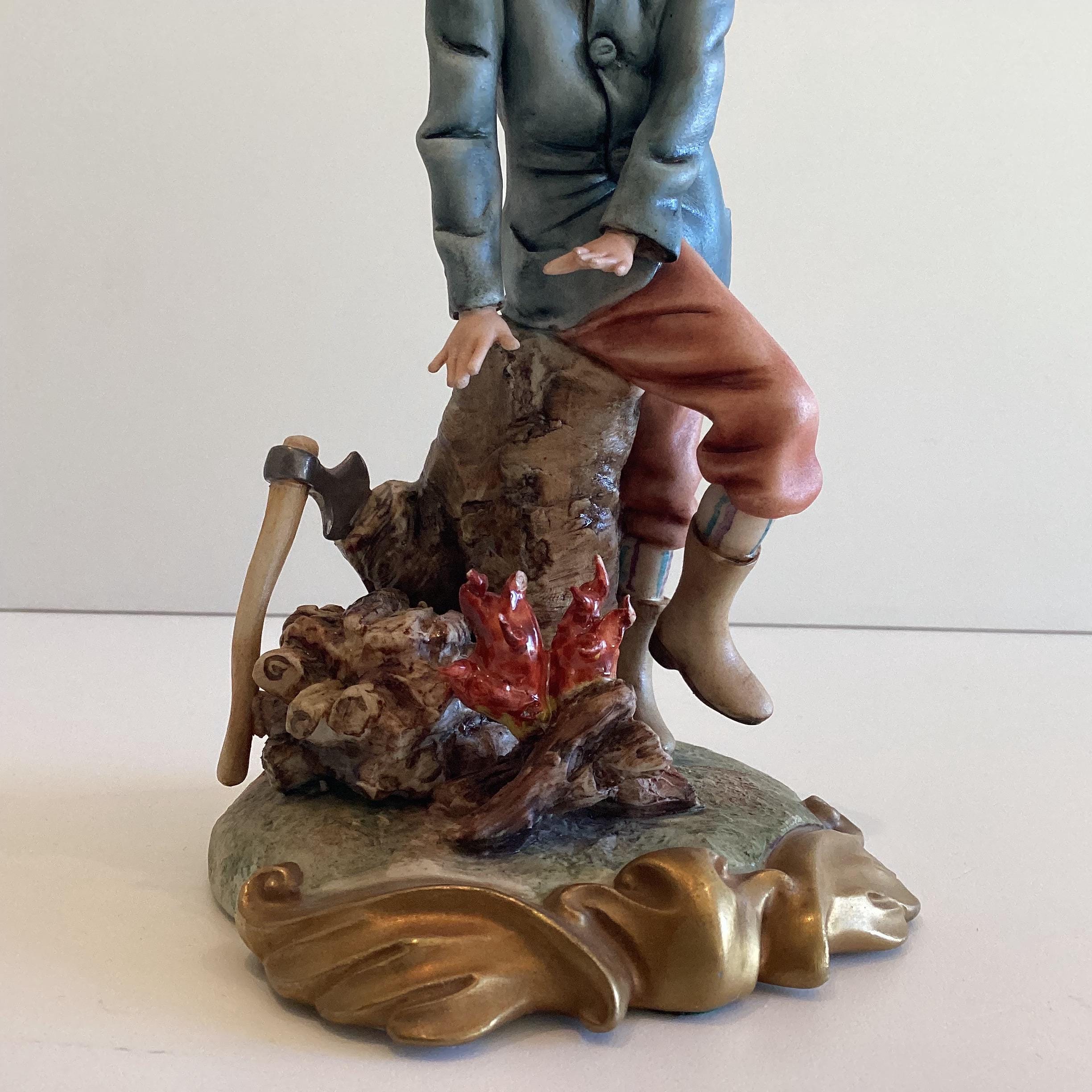 Vintage Porcelain | Capodimonte Volta Artist, Italian Figurine, 1950s Hand-Painted Collectible — photo 8 of 10