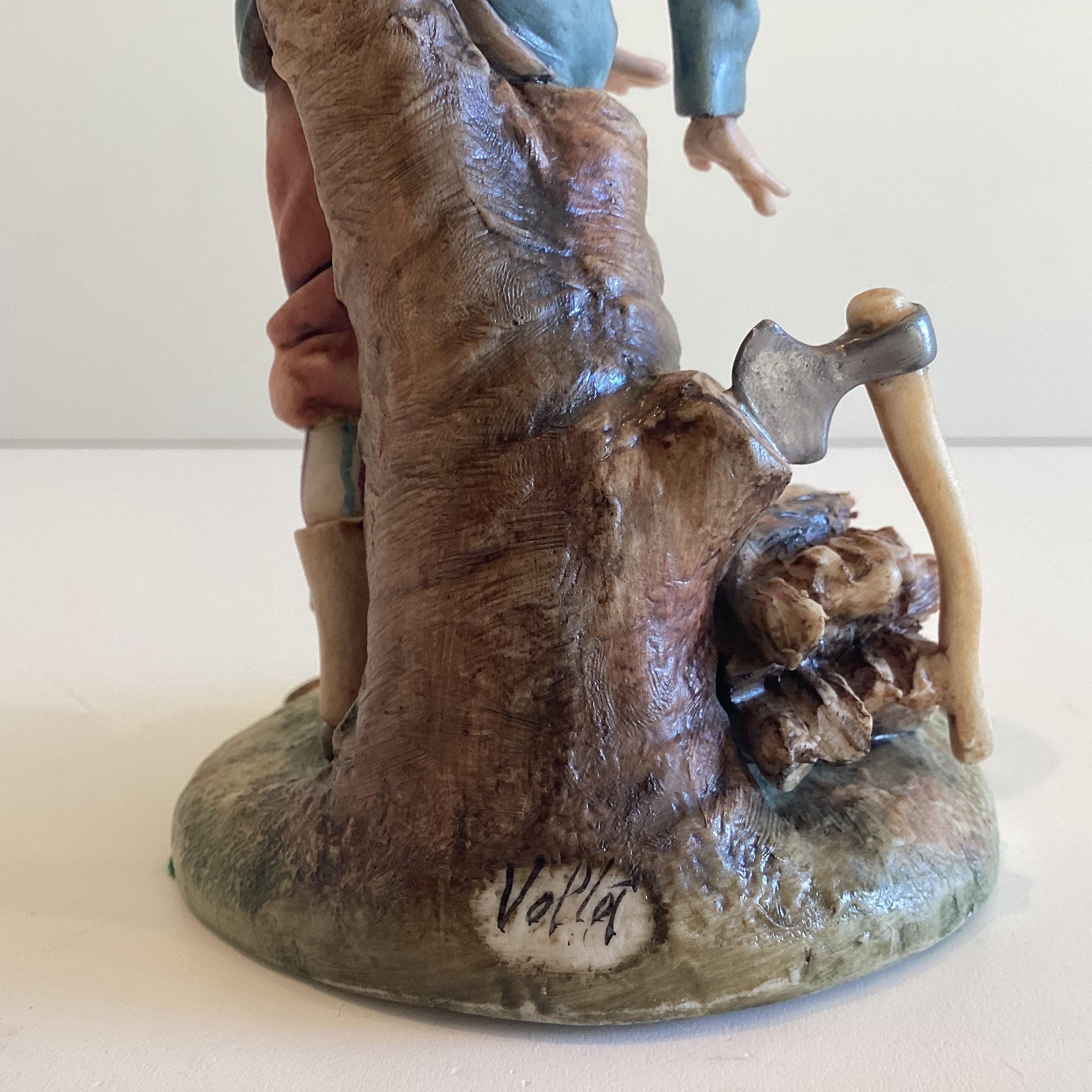 Vintage Porcelain | Capodimonte Volta Artist, Italian Figurine, 1950s Hand-Painted Collectible — photo 9 of 10