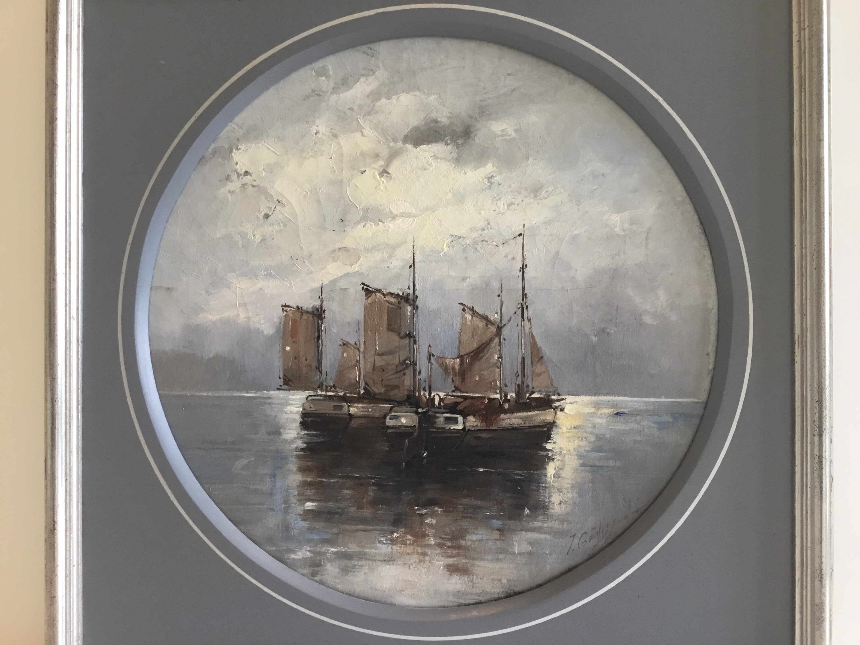 Antique Painting | Jules Génisson 19th Century Marina, French School Oil on Canvas — photo 4 of 10