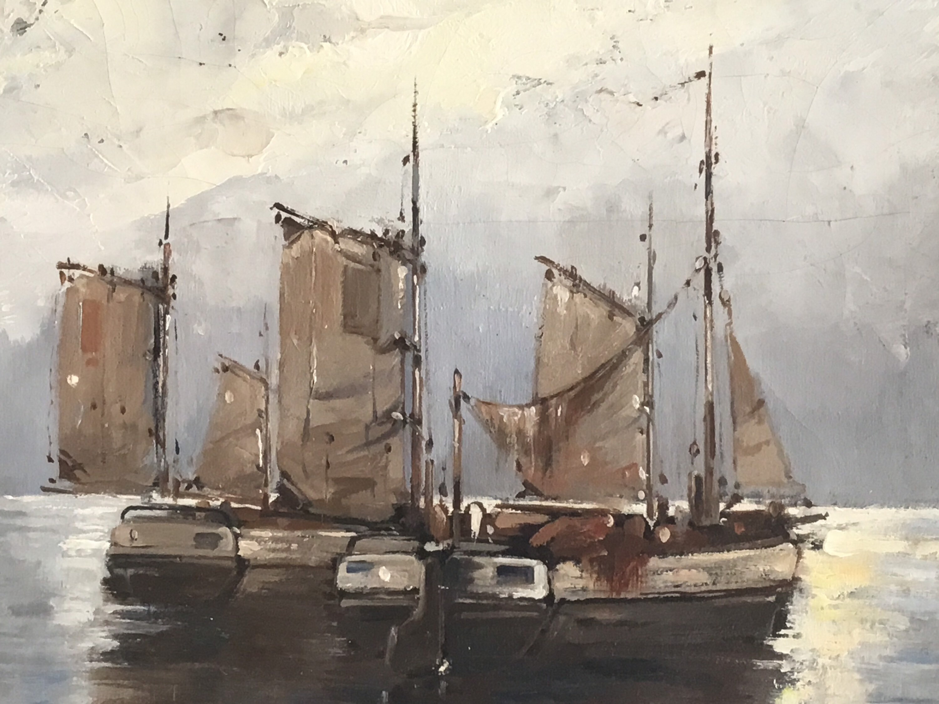 Antique Painting | Jules Génisson 19th Century Marina, French School Oil on Canvas — photo 5 of 10