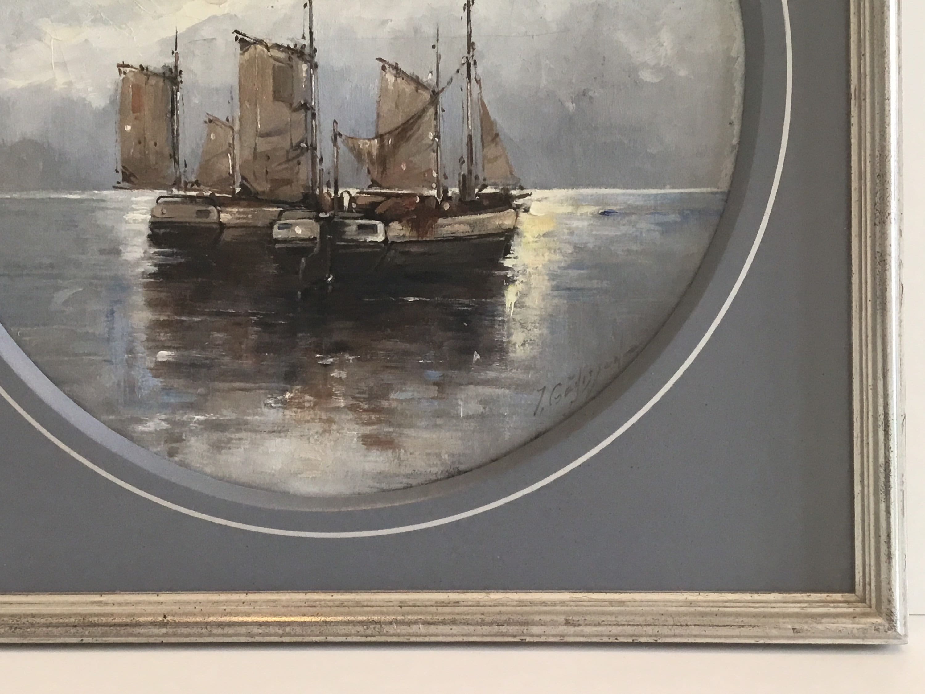 Antique Painting | Jules Génisson 19th Century Marina, French School Oil on Canvas — photo 6 of 10