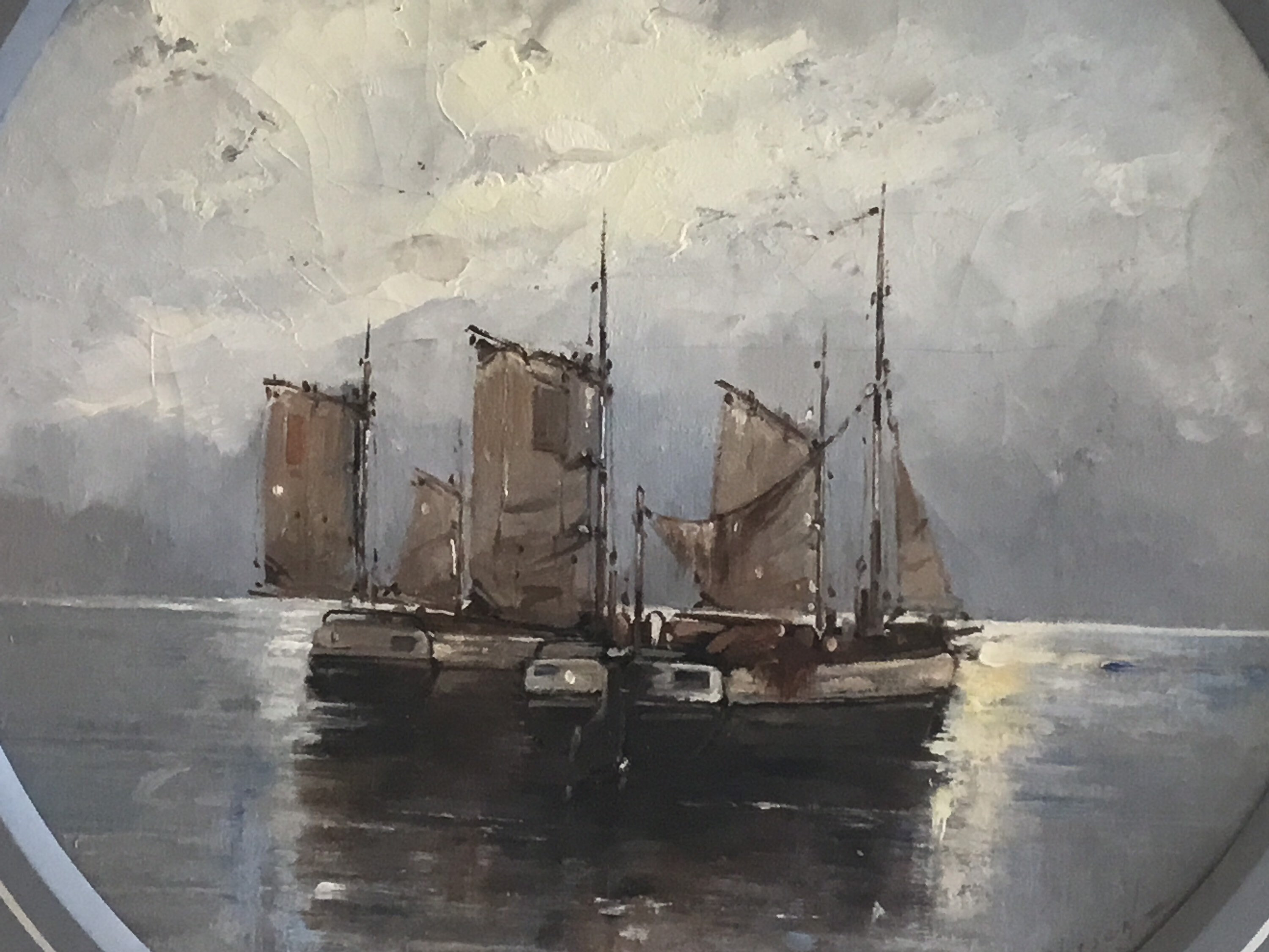Antique Painting | Jules Génisson 19th Century Marina, French School Oil on Canvas — photo 7 of 10