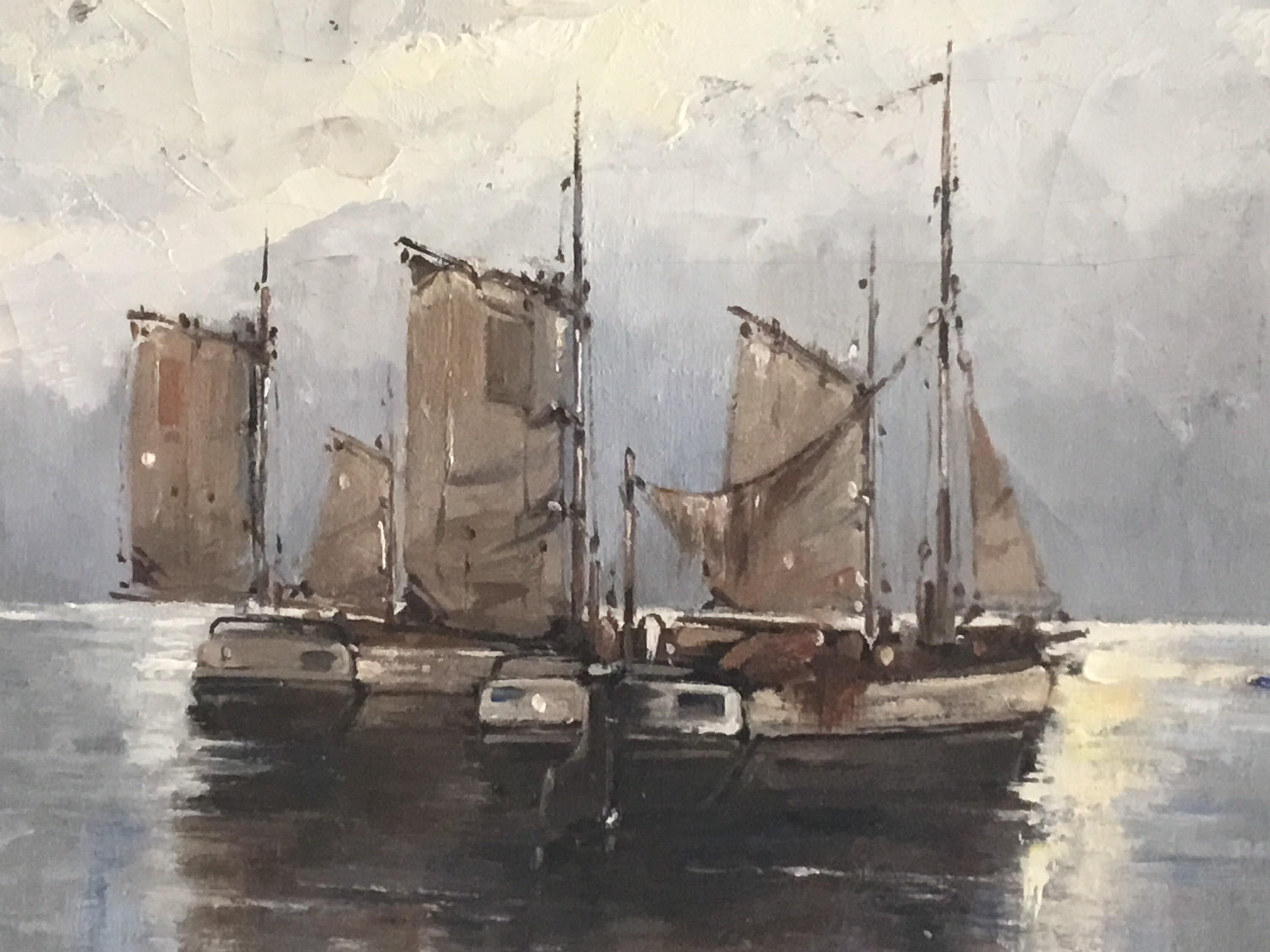 Antique Painting | Jules Génisson 19th Century Marina, French School Oil on Canvas — photo 8 of 10