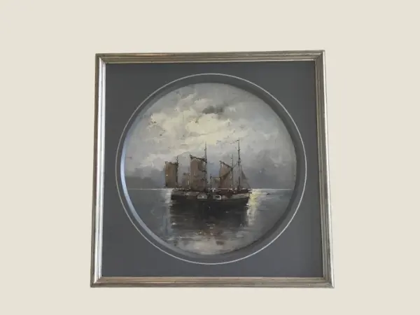 Antique Painting | Jules Génisson 19th Century Marina, French School Oil on Canvas