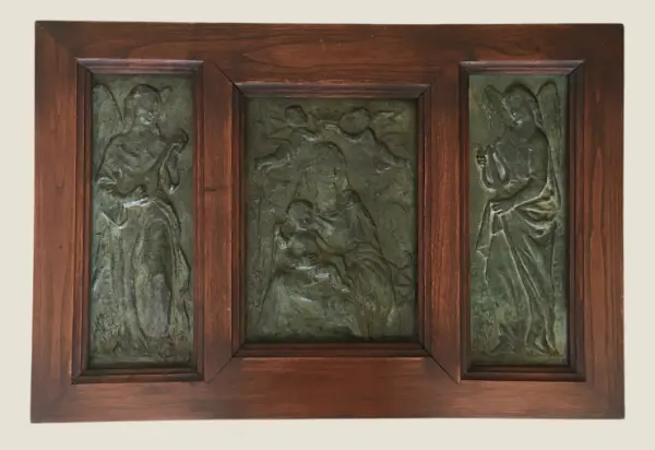 Vintage French Icon – Religious Ceramic (Early 1900s, Rare Collectible)