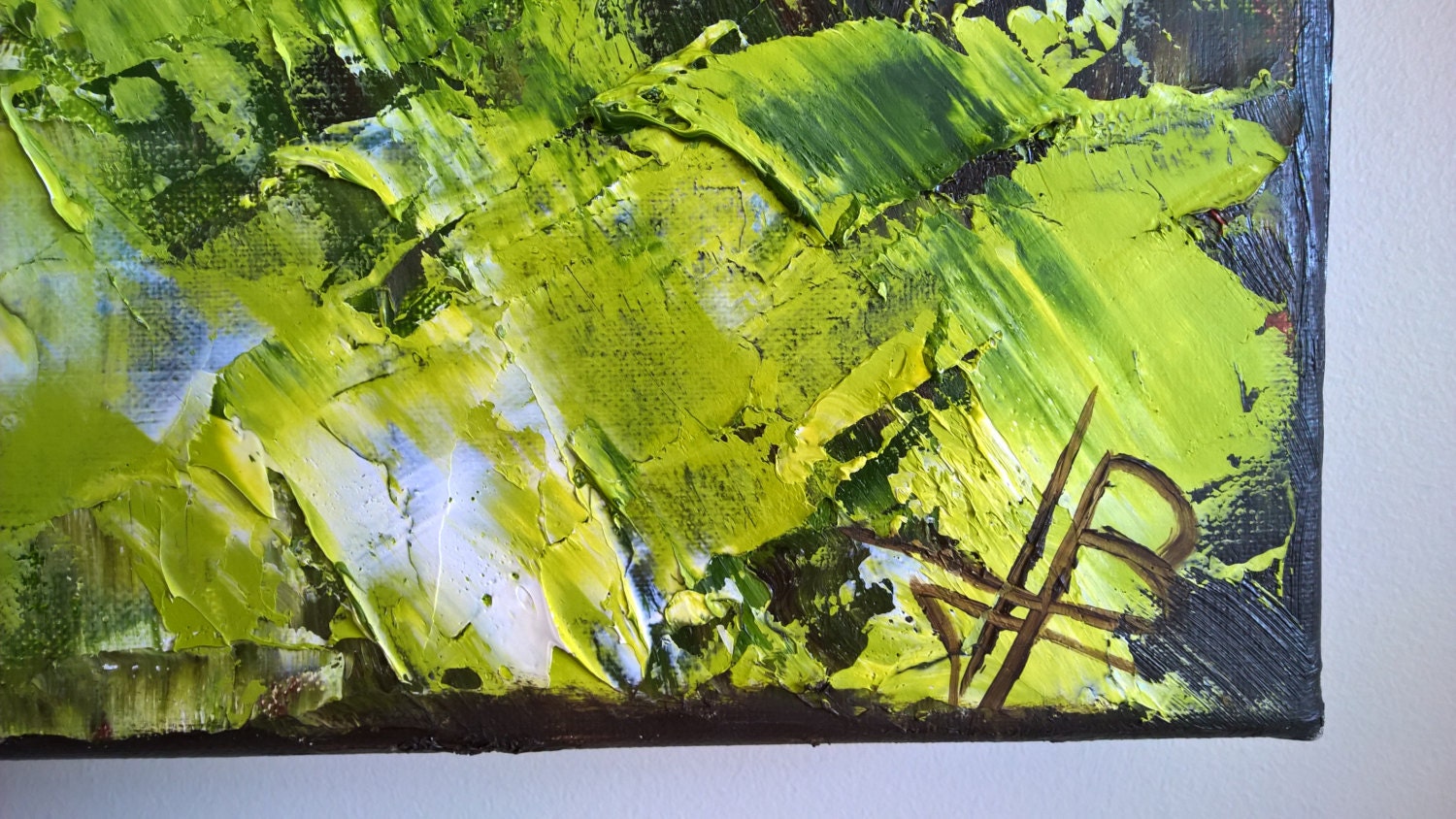 Large Painting | Judith Benguigui French Oil on Canvas, 1997 Poppy Field Exhibition Provenance — photo 4 of 6