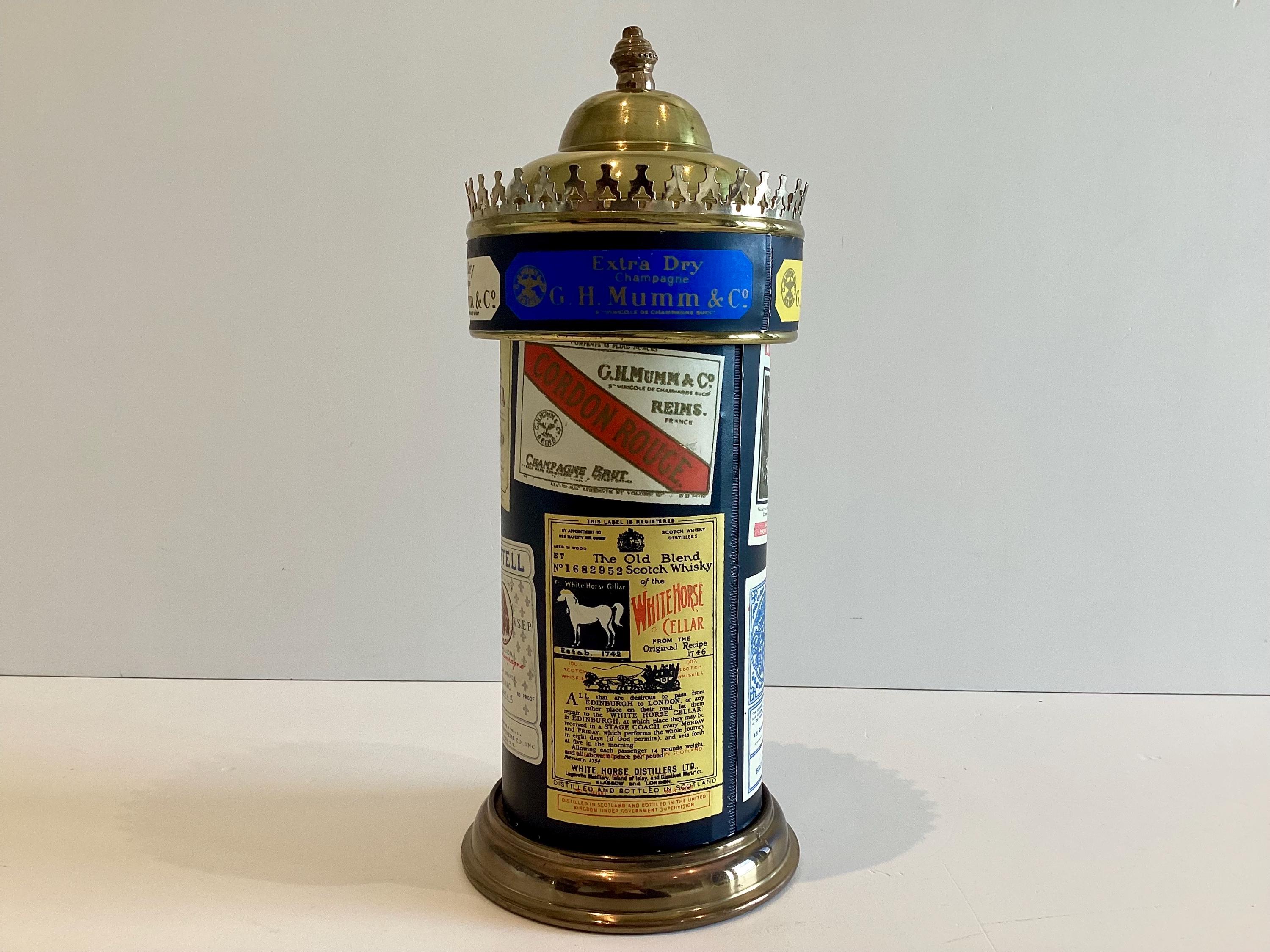 Vintage Barware Musical Decanter French 1950s Swiss Music Box Liquor Bottle MCM — photo 3 of 11