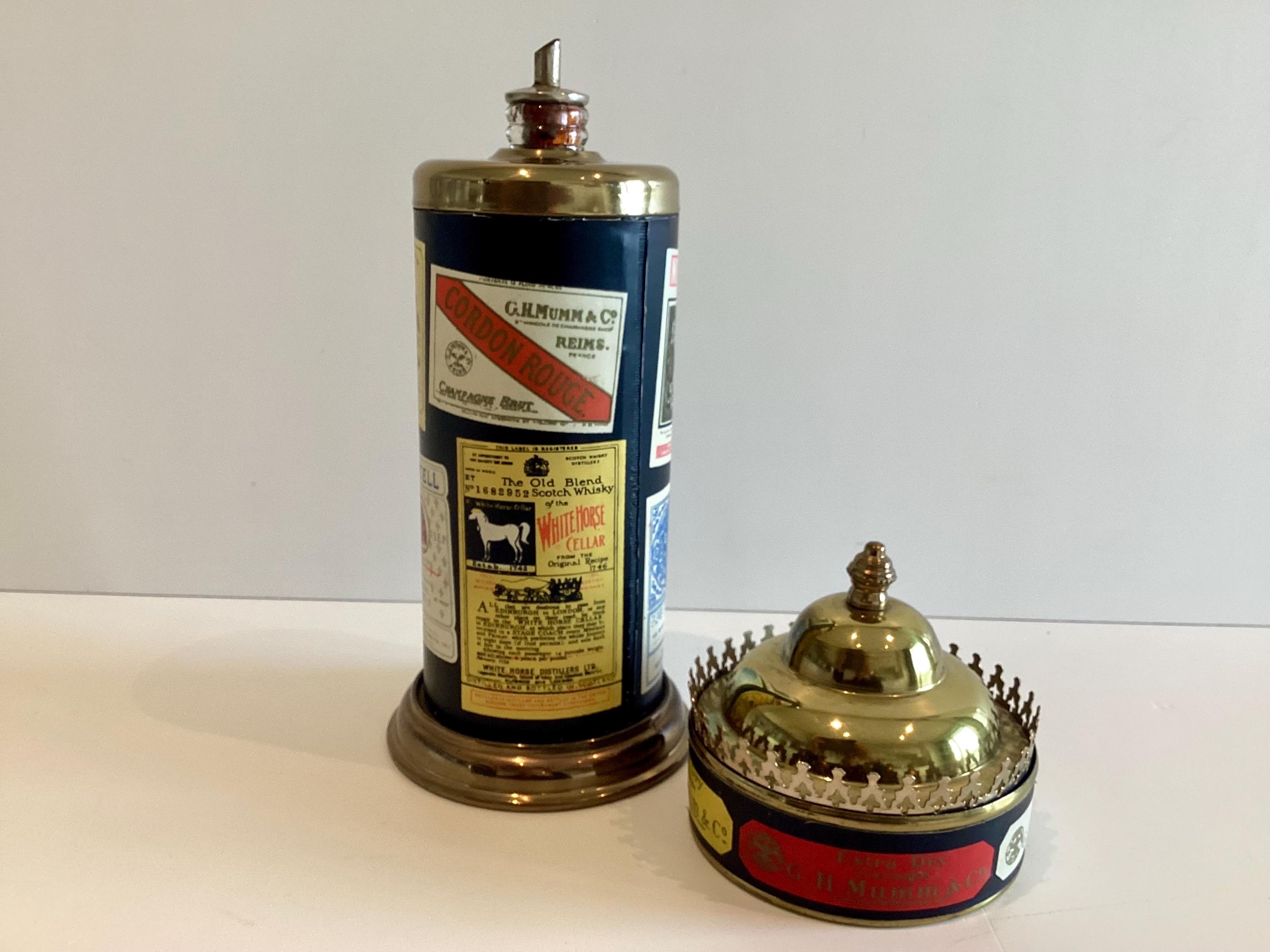 Vintage Barware Musical Decanter French 1950s Swiss Music Box Liquor Bottle MCM — photo 4 of 11