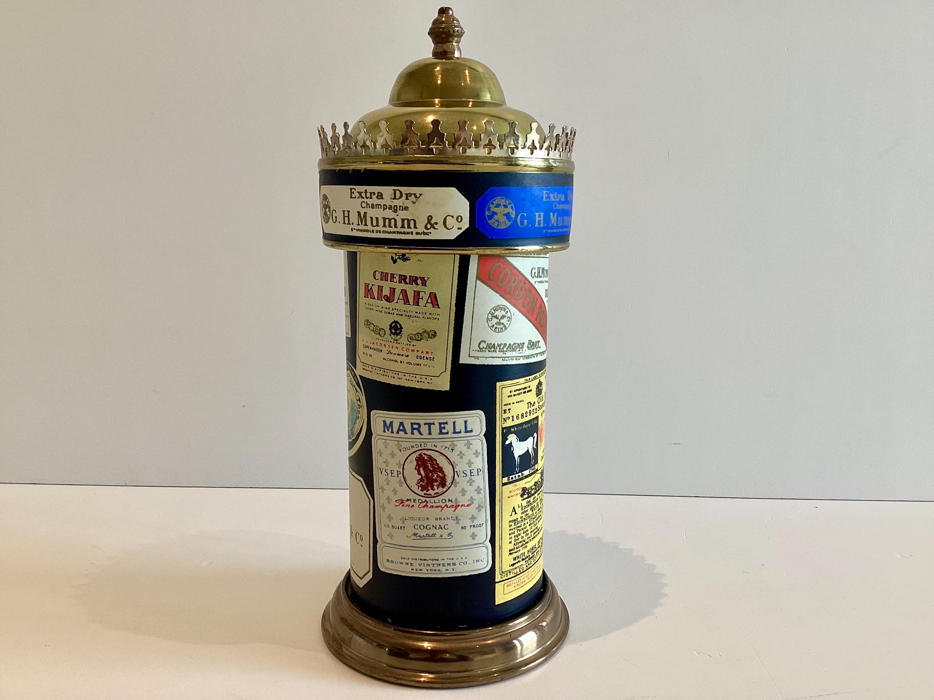 Vintage Barware Musical Decanter French 1950s Swiss Music Box Liquor Bottle MCM — photo 5 of 11