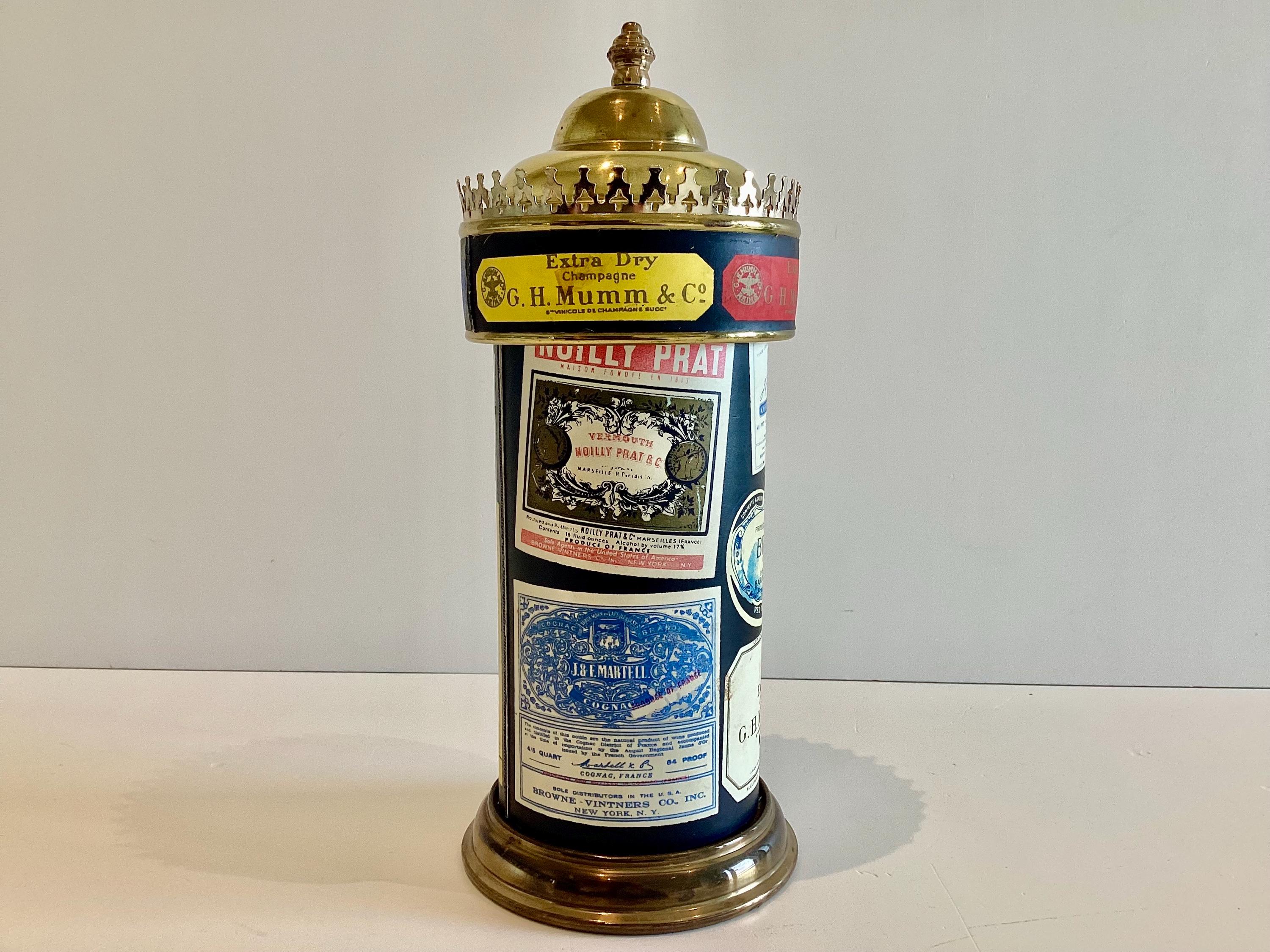 Vintage Barware Musical Decanter French 1950s Swiss Music Box Liquor Bottle MCM — photo 6 of 11
