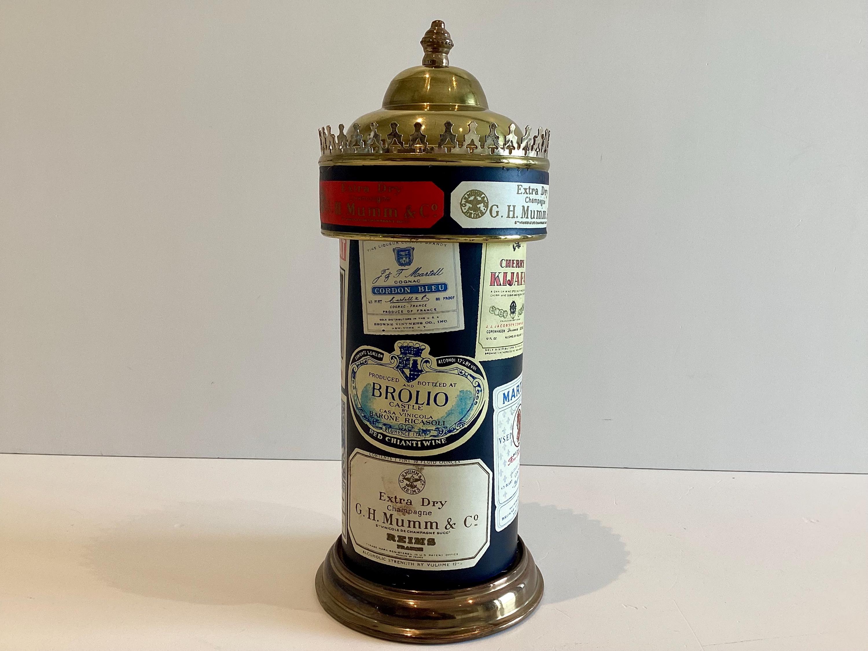 Vintage Barware Musical Decanter French 1950s Swiss Music Box Liquor Bottle MCM — photo 8 of 11
