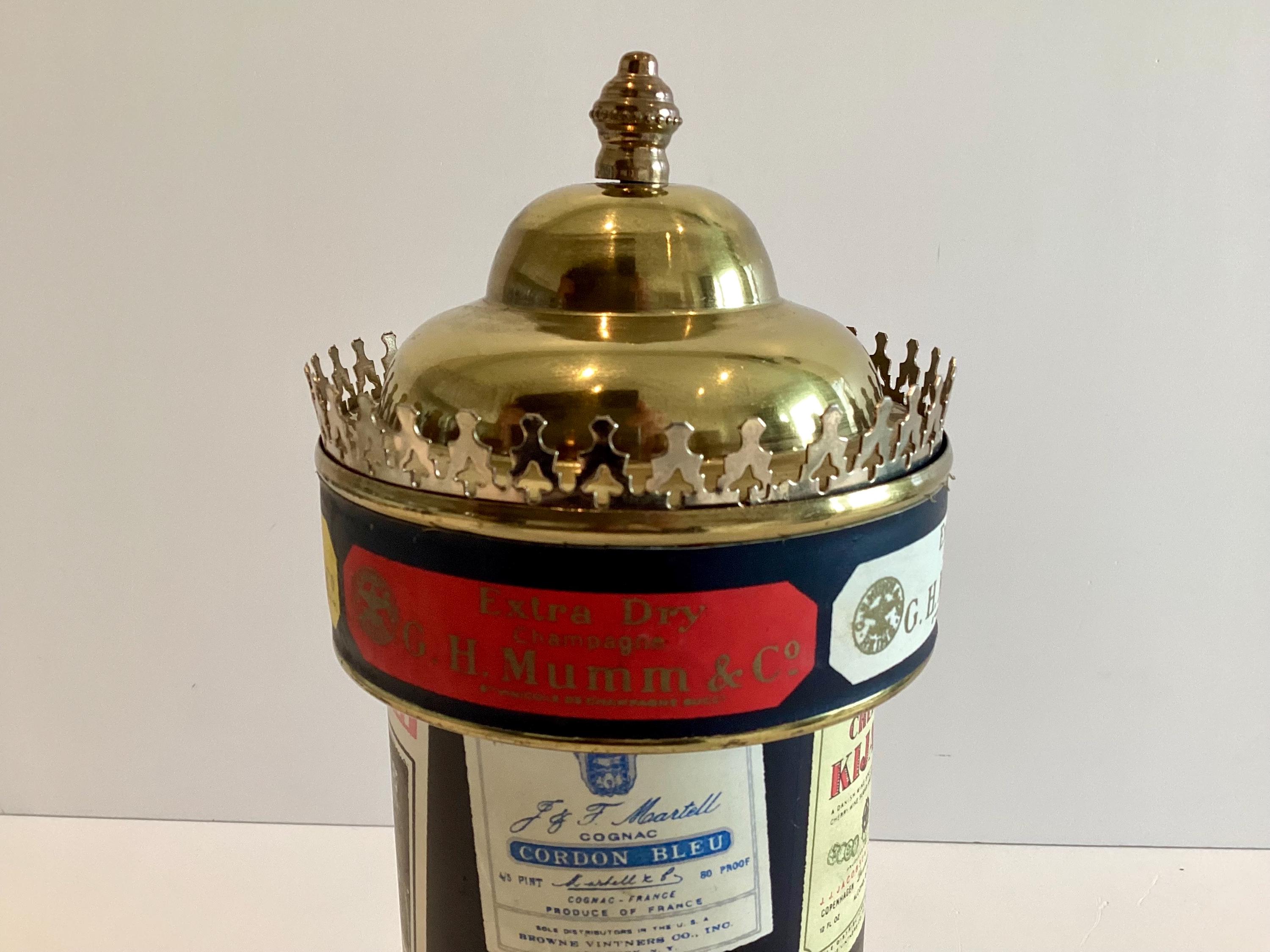 Vintage Barware Musical Decanter French 1950s Swiss Music Box Liquor Bottle MCM — photo 9 of 11