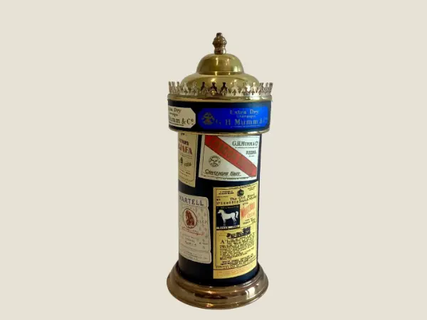 Vintage Barware Musical Decanter French 1950s Swiss Music Box Liquor Bottle MCM