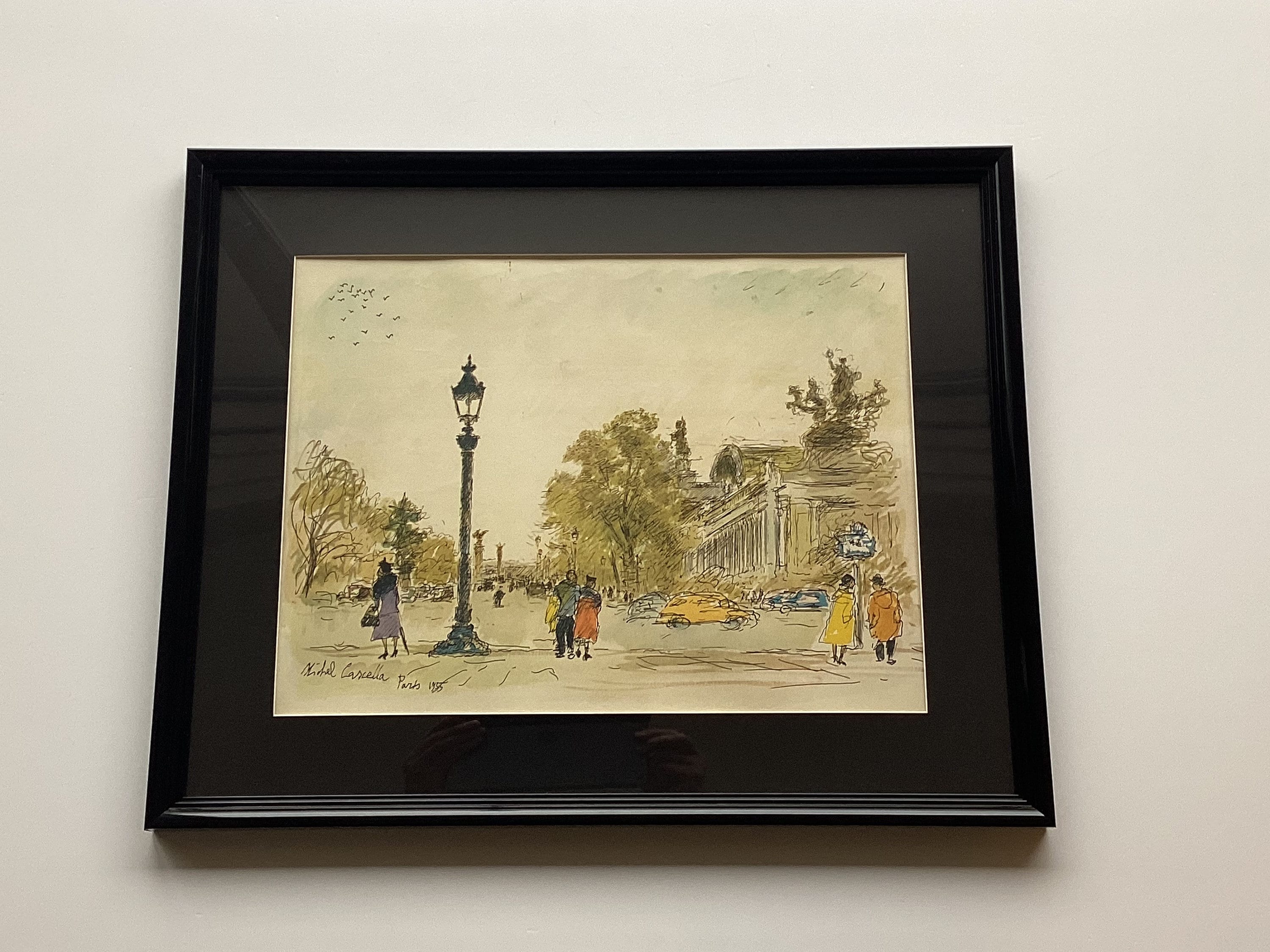 Vintage Lithograph | 1955 Paris City Landscape by Michele Cascella, Italian Artist — photo 2 of 7