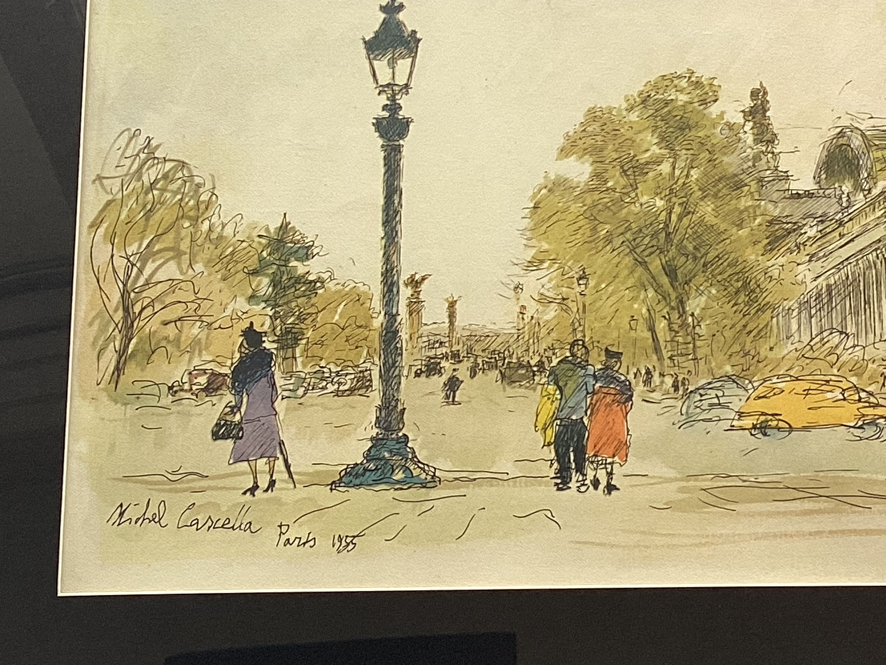 Vintage Lithograph | 1955 Paris City Landscape by Michele Cascella, Italian Artist — photo 6 of 7