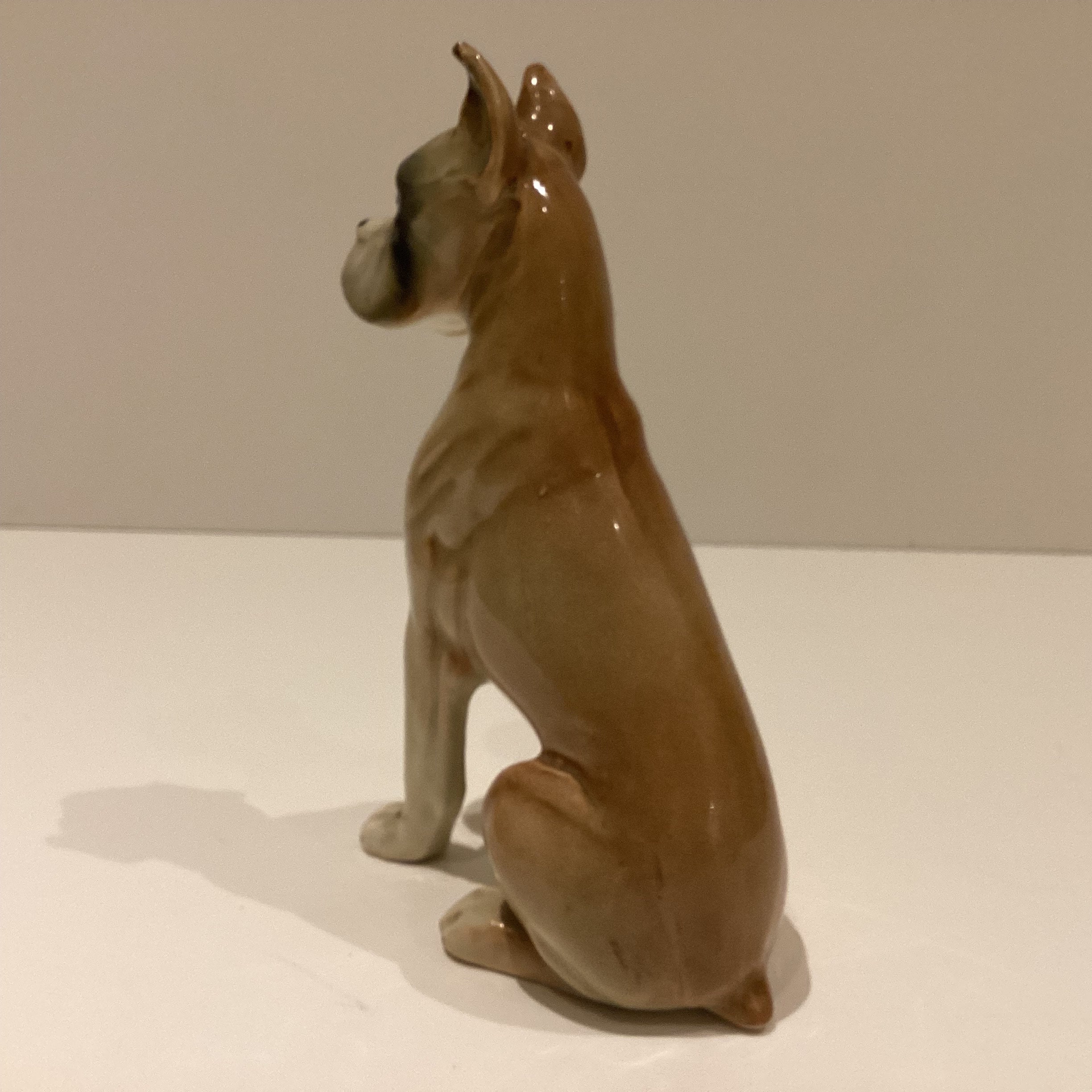 Vintage Figurine | 1960s Porcelain Boxer Dog, "Gloriette" Made In Austria Hand Painted Collectible — photo 8 of 9