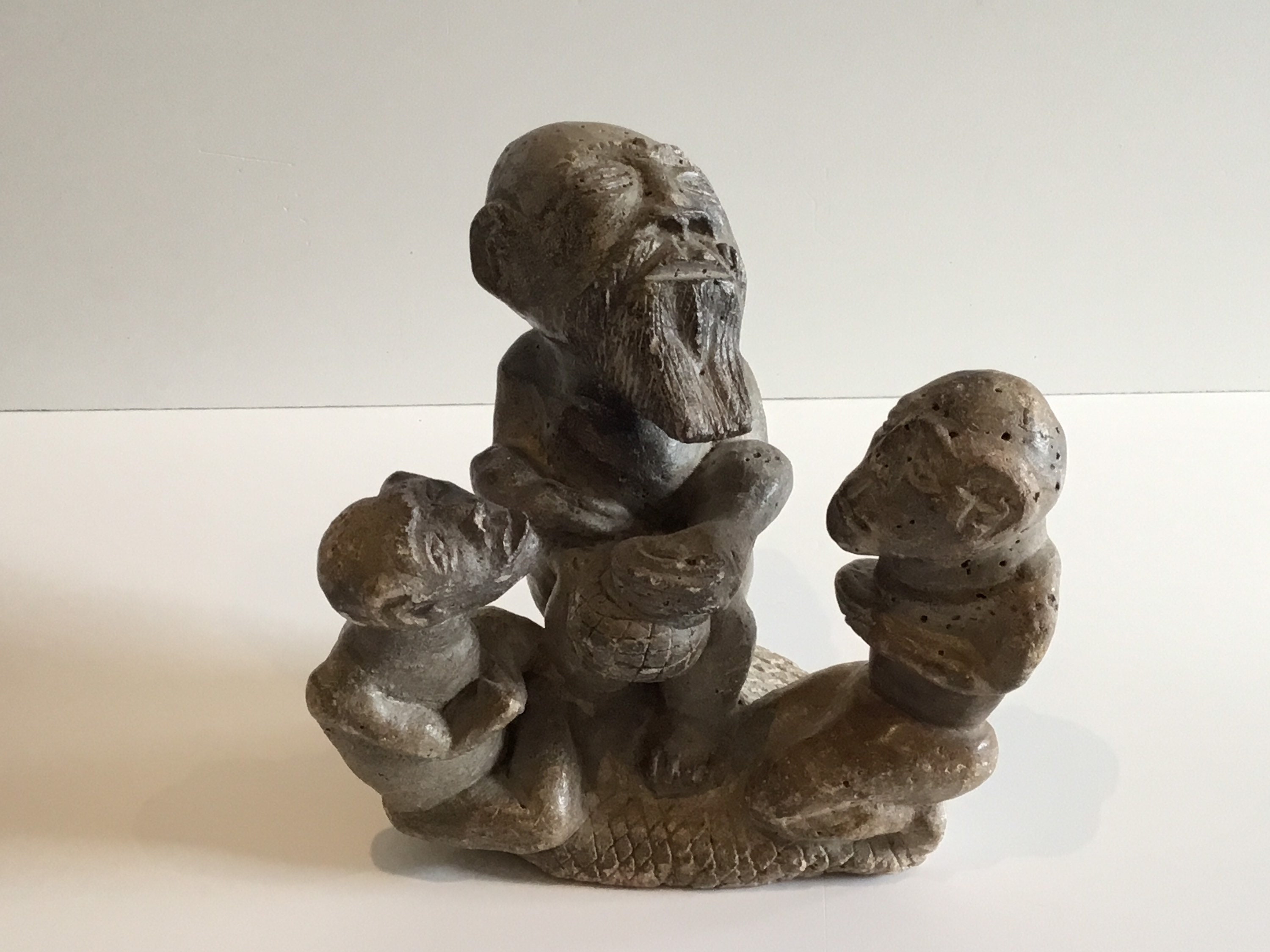 Tribal Sculpture - Hand-Carved Stone, West African Style, 18th Century Heavy Limestone. — photo 2 of 9