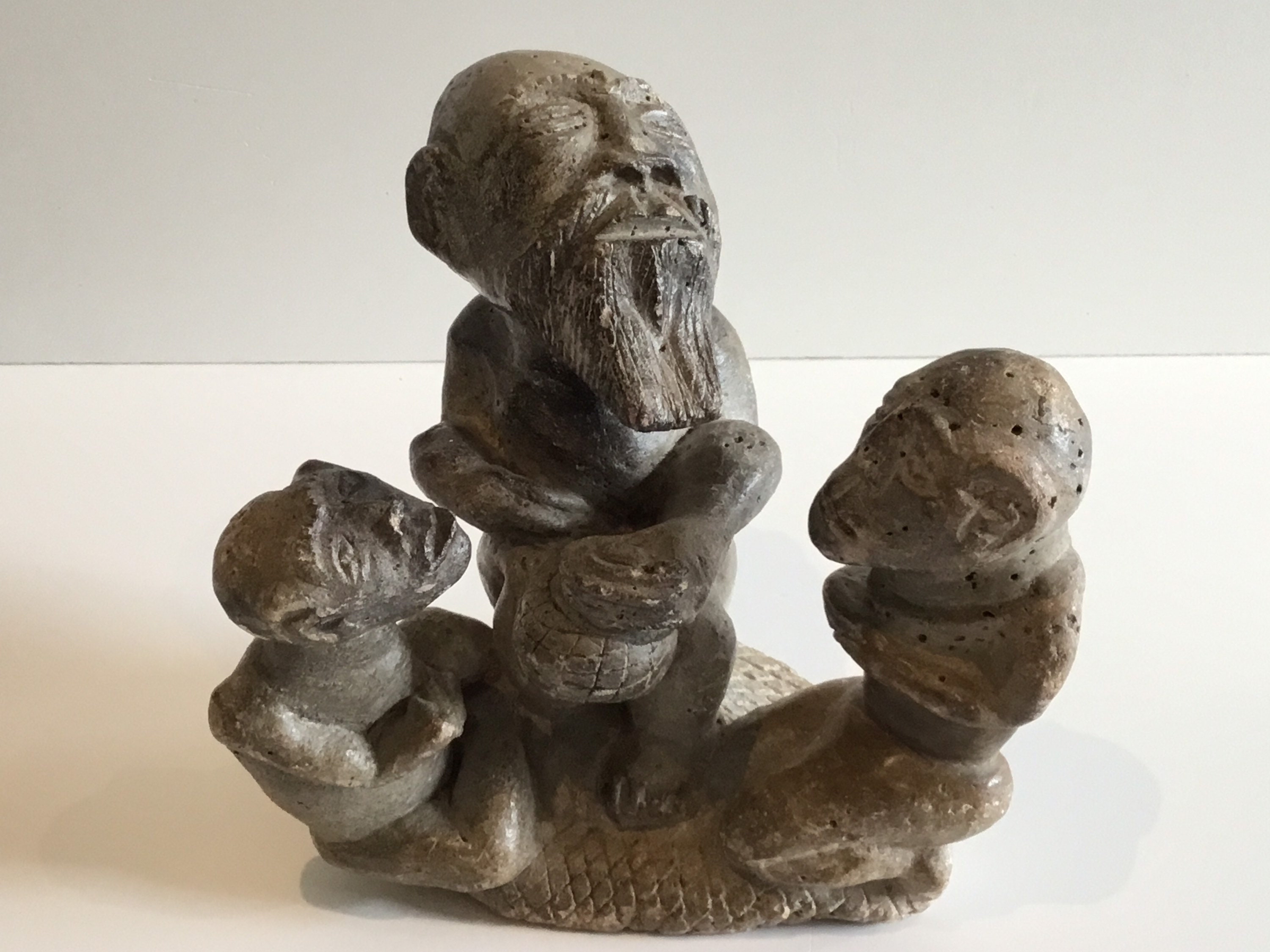 Tribal Sculpture - Hand-Carved Stone, West African Style, 18th Century Heavy Limestone. — photo 3 of 9