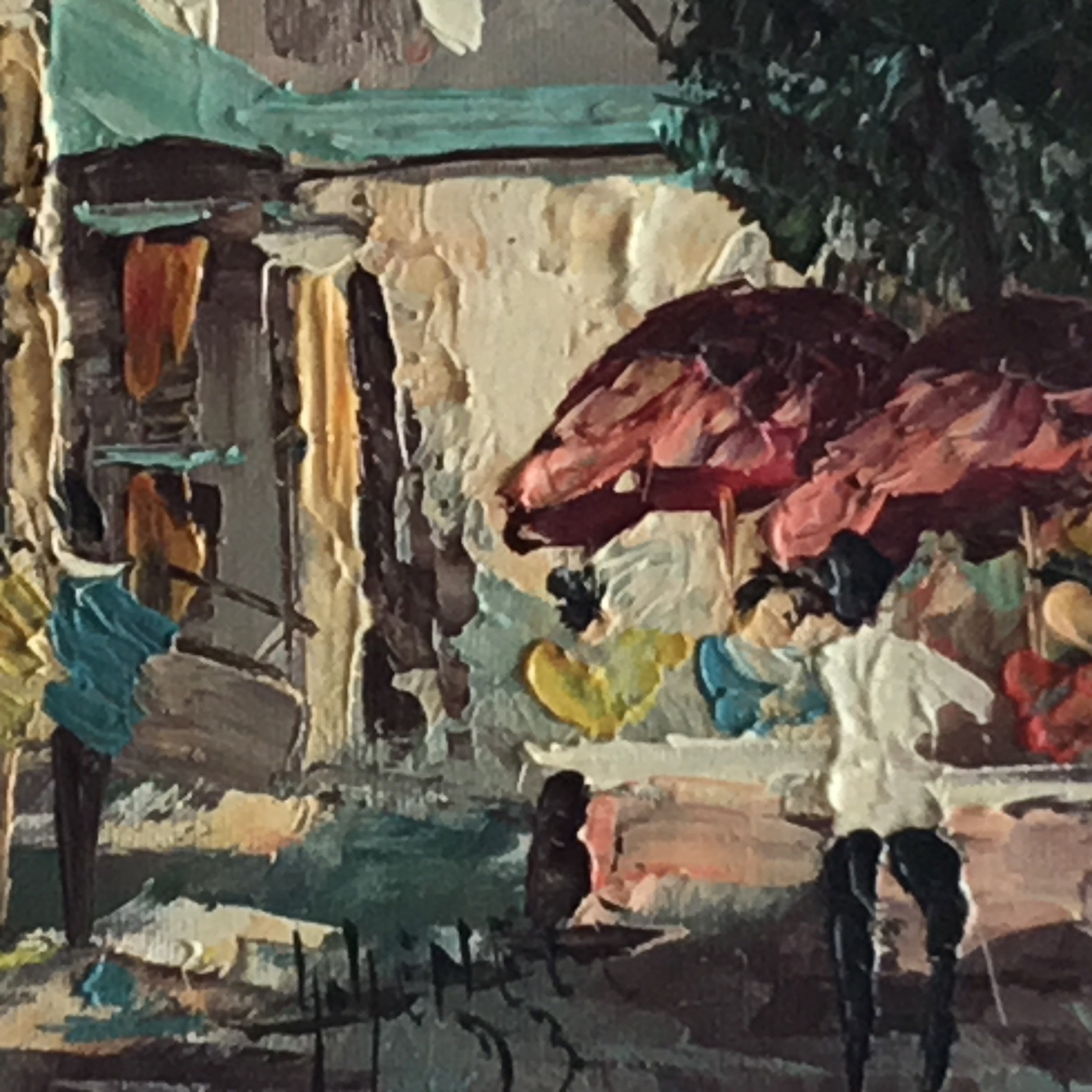 Vintage Painting | Montmartre Paris Landscape 1973, French Palette Knife Art — photo 5 of 10