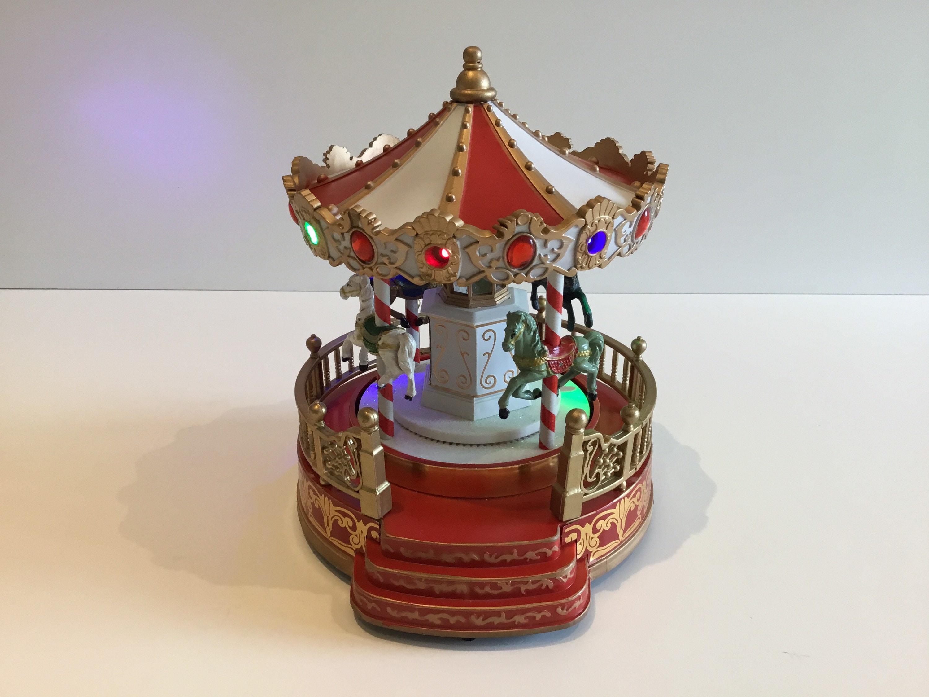 Vintage Carousel | Musical Horse Merry-Go-Round with LED Lights, Working Display Piece — photo 2 of 10
